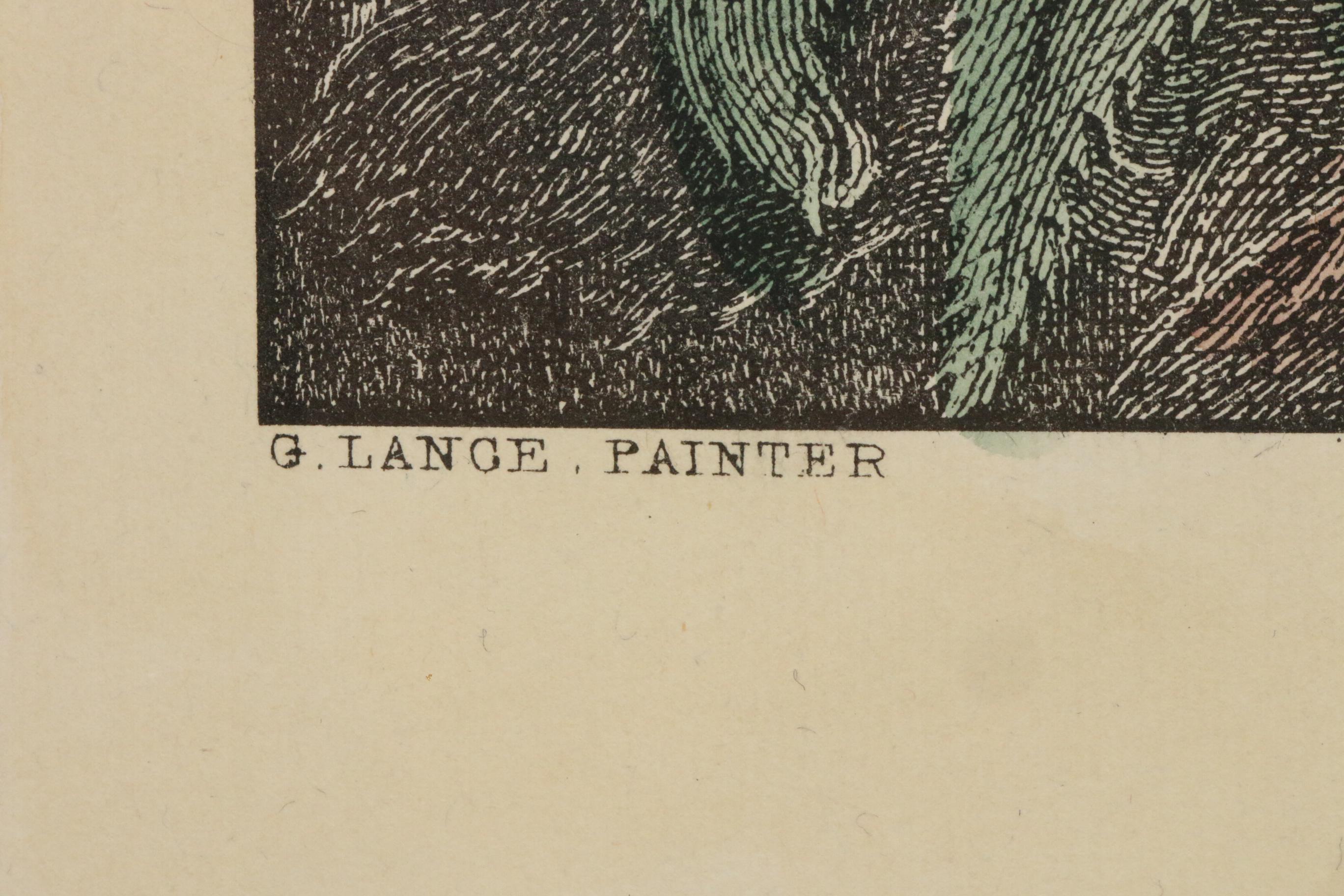 Hand-Colored Engraving after George Lance "The Summer Gift," 20th Century