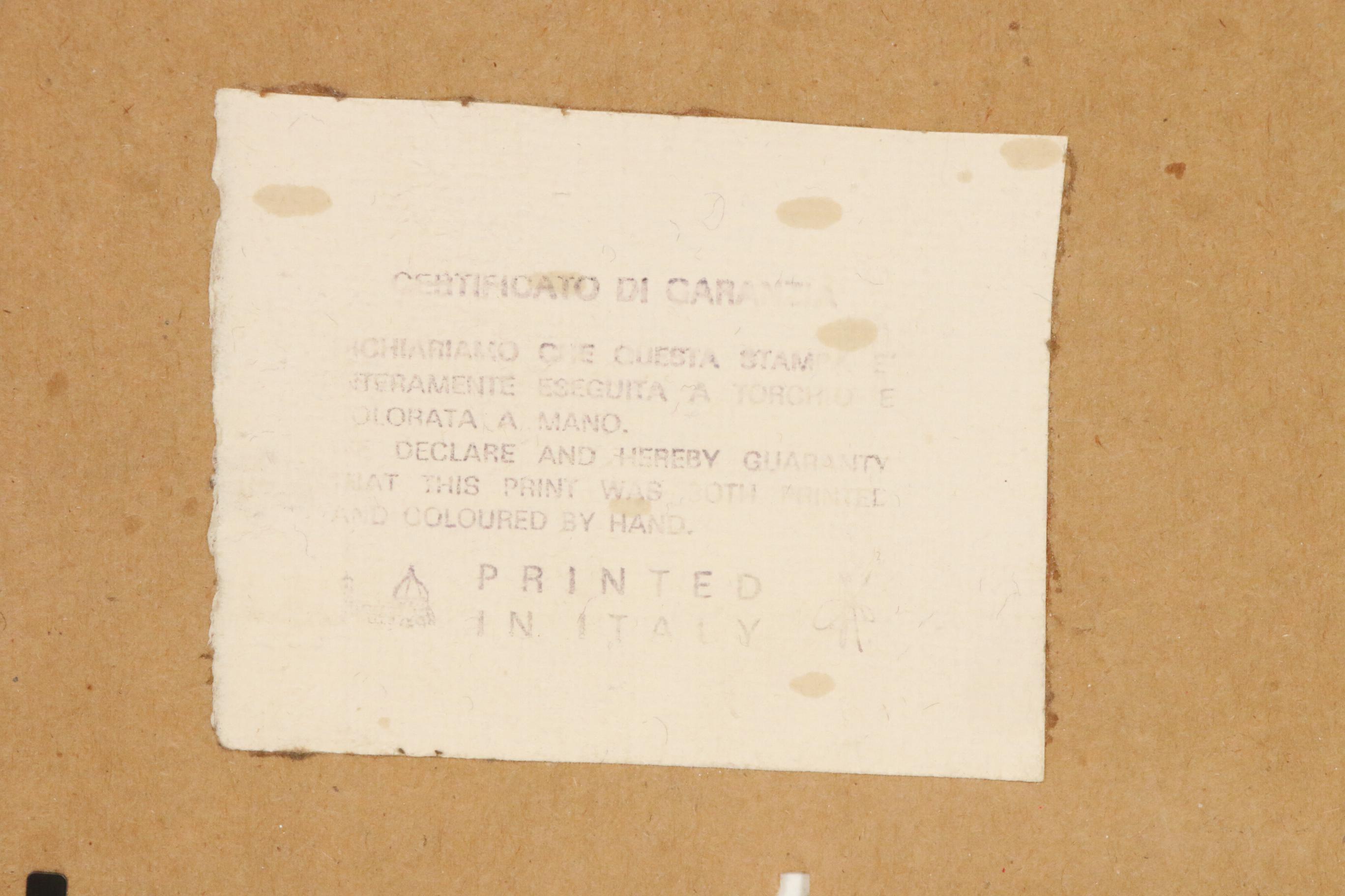 Hand-Colored Engraving after George Lance "The Summer Gift," 20th Century