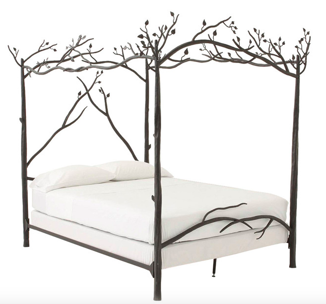Artesanos Design Collection King Size Wrought Iron Forest Canopy Bed