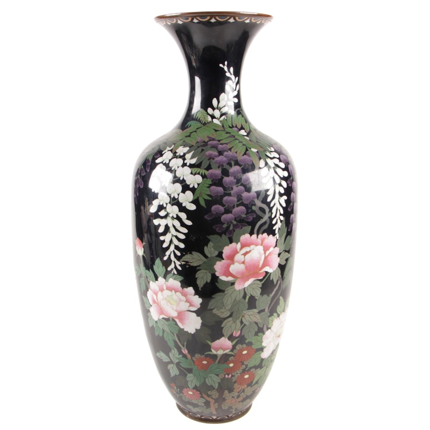 Japanese Cloisonné Floor Vase, Early 20th Century