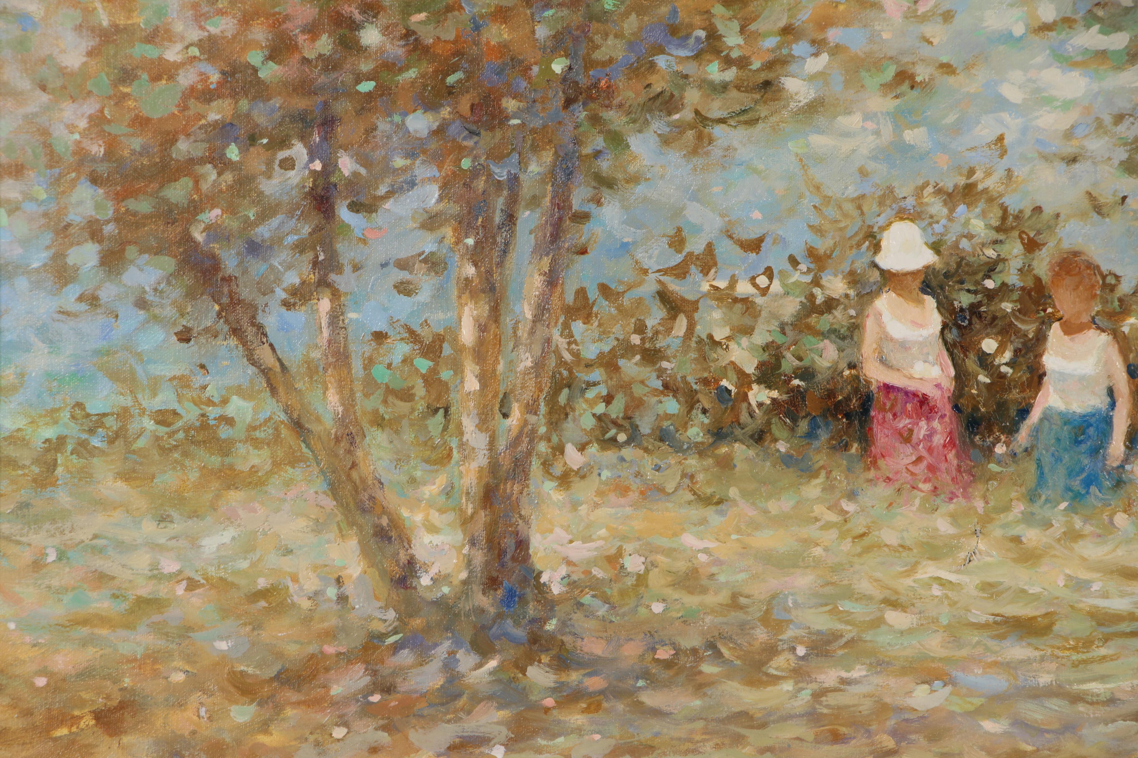 E. J. Cygne Impressionist Style Landscape Oil Painting