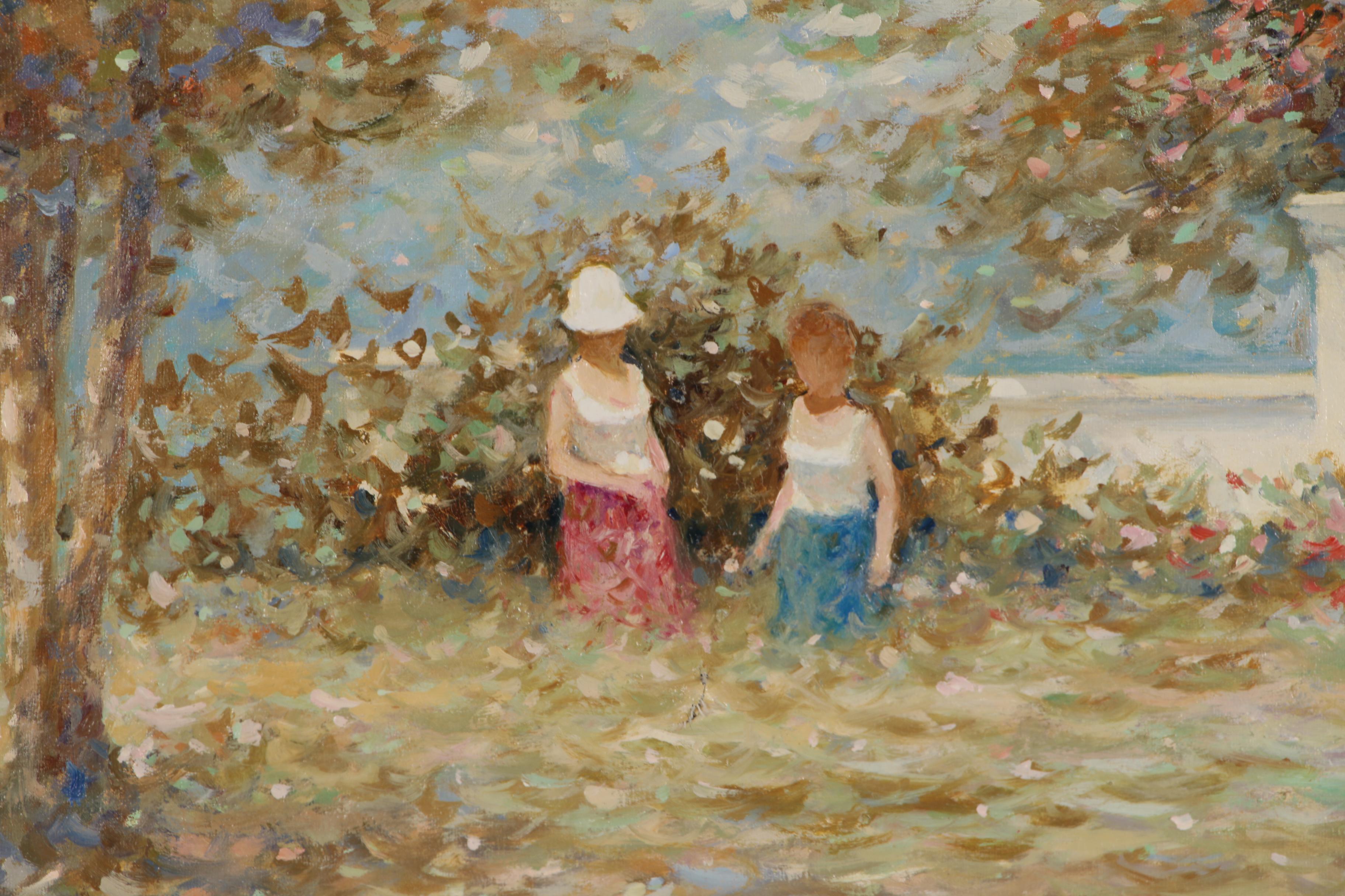 E. J. Cygne Impressionist Style Landscape Oil Painting