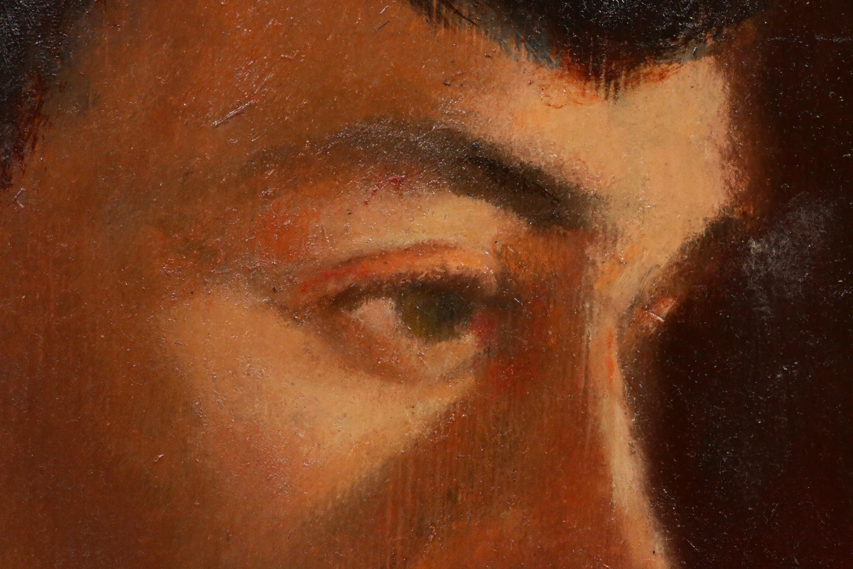 Paul Sweany Portrait of Man Oil Painting, 1960