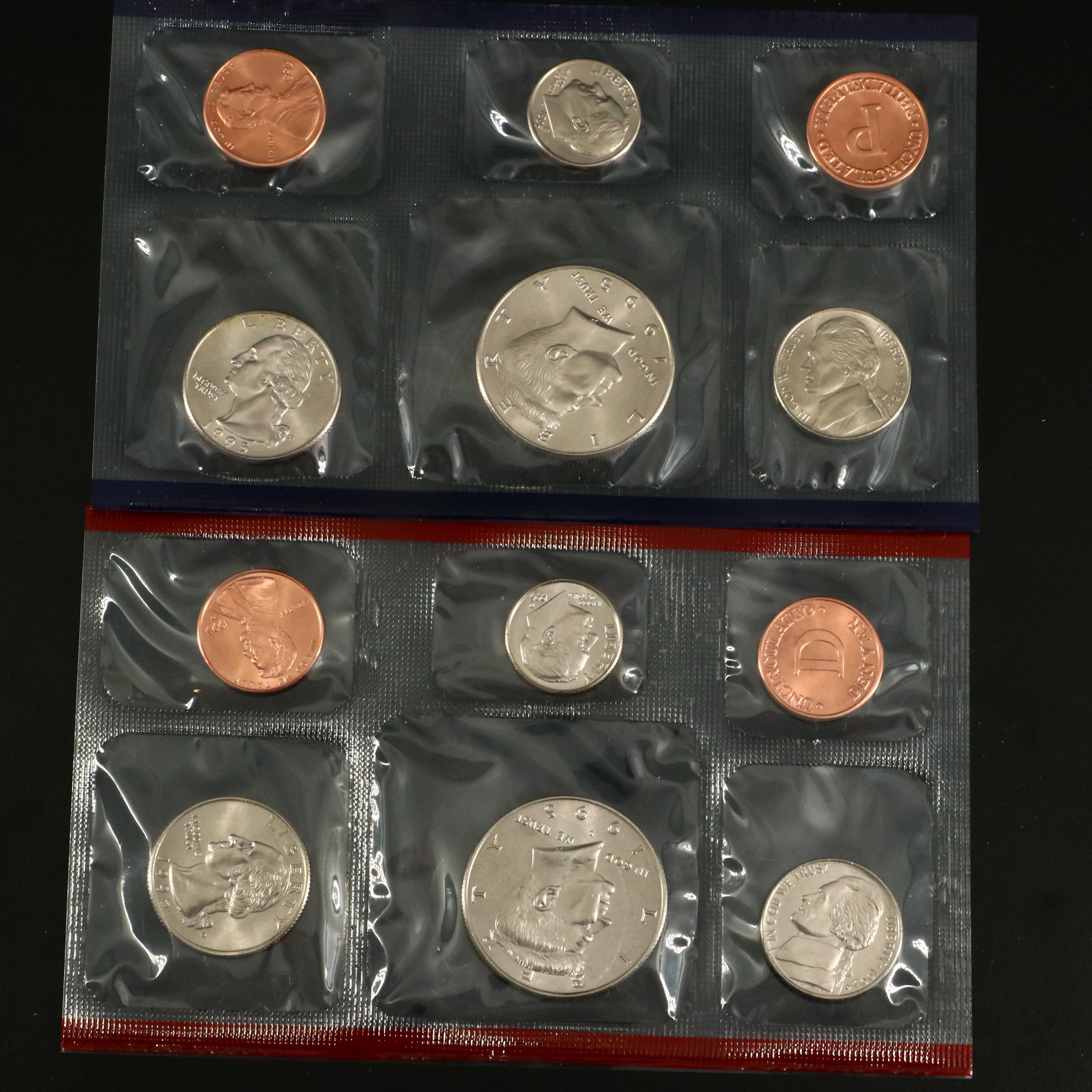 11 United States Uncirculated Mint Sets Including a 1997, 2000, and 2010