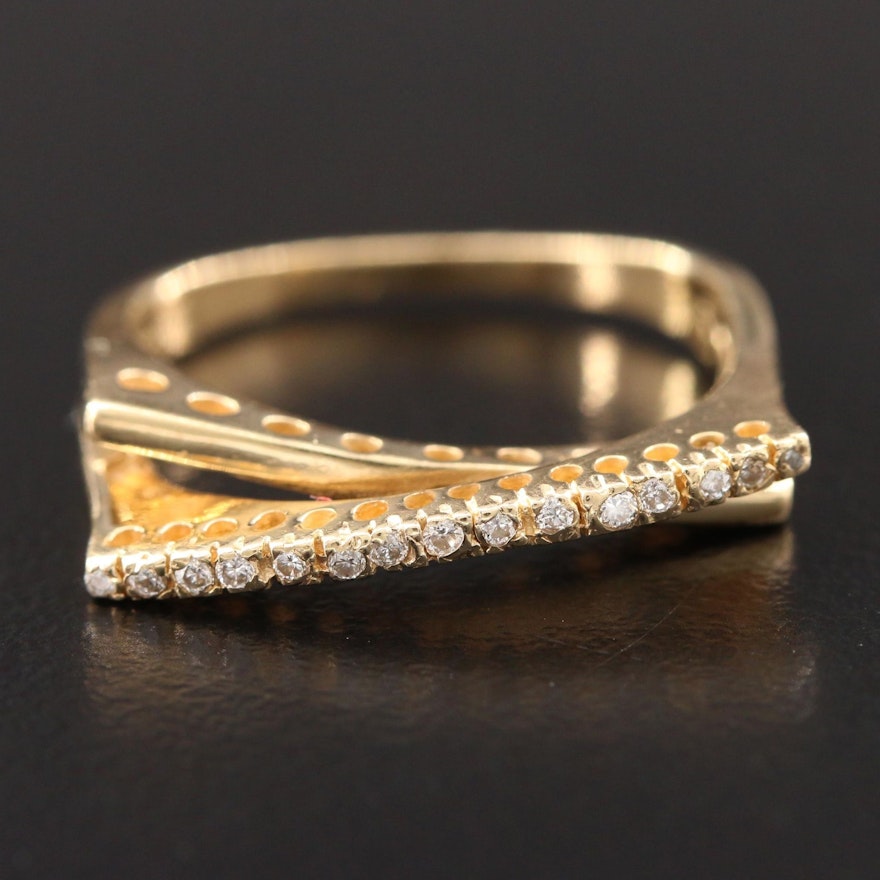 14K Yellow Gold Diamond Ring