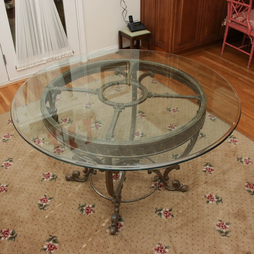 Neoclassical Style Dining Table, Late 20th Century