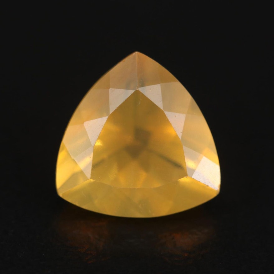 Loose 2.55 CT Triangular Faceted Opal Gemstone