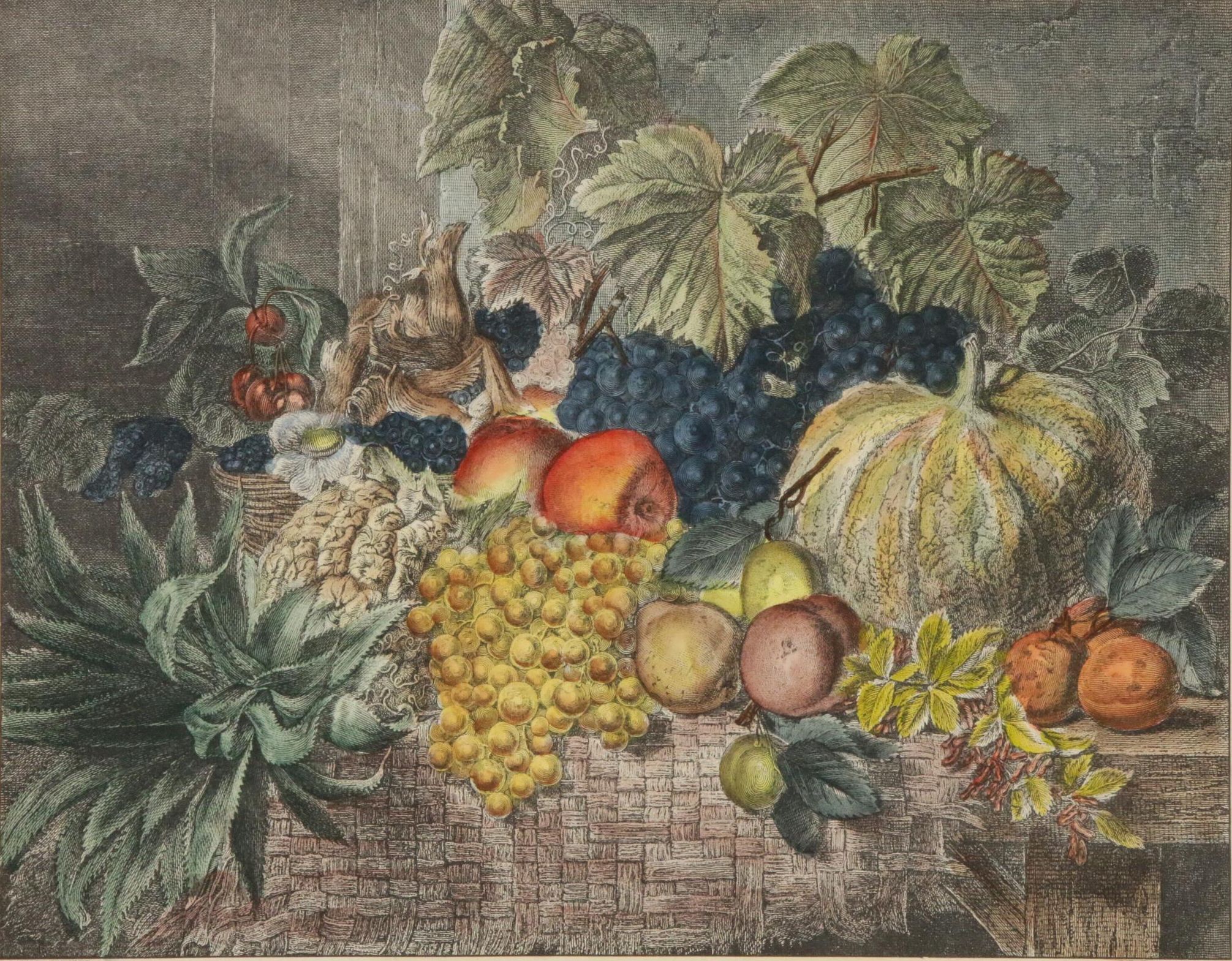 Hand-Colored Engraving after George Lance "The Summer Gift," 20th Century