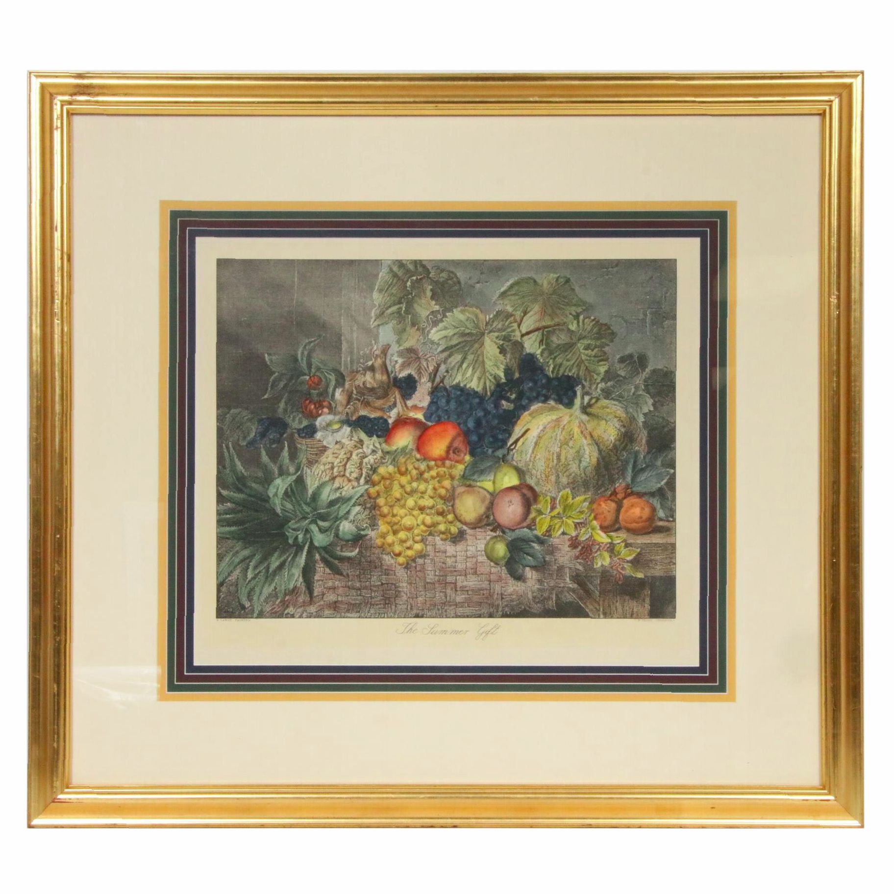 Hand-Colored Engraving after George Lance "The Summer Gift," 20th Century