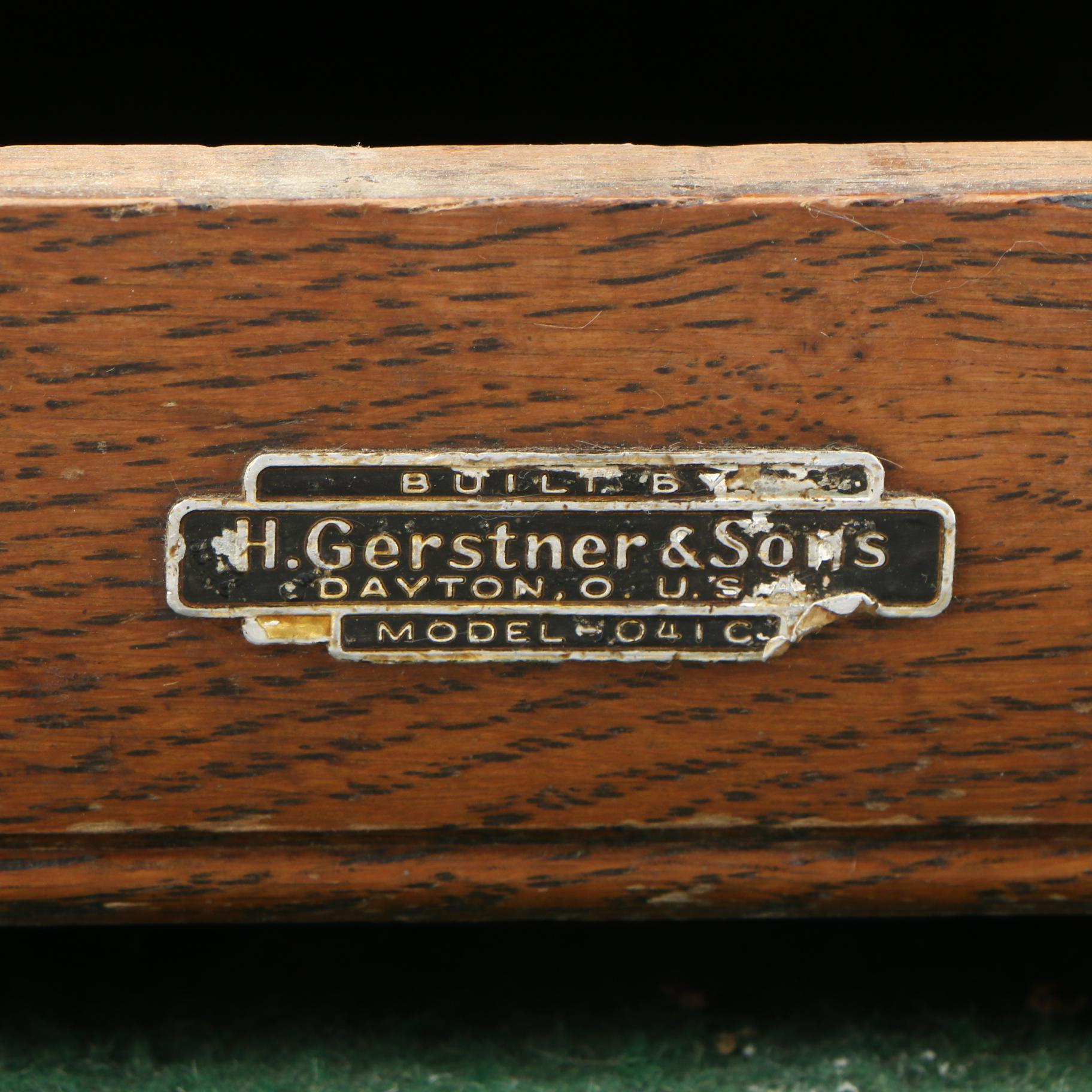 Gerstner & Sons Quarter Sawn Oak Machinist Tool Box, Mid-20th Century