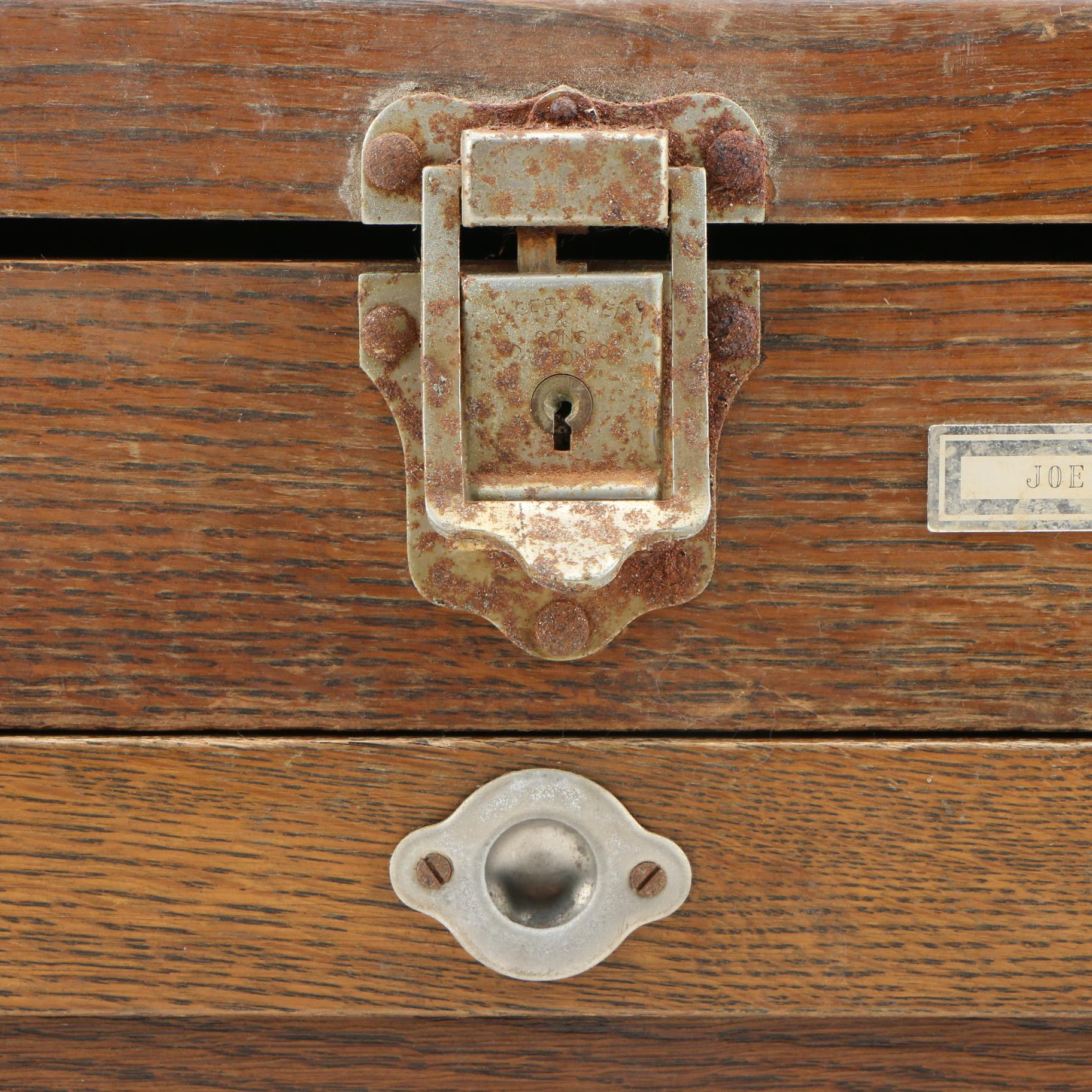 Gerstner & Sons Quarter Sawn Oak Machinist Tool Box, Mid-20th Century
