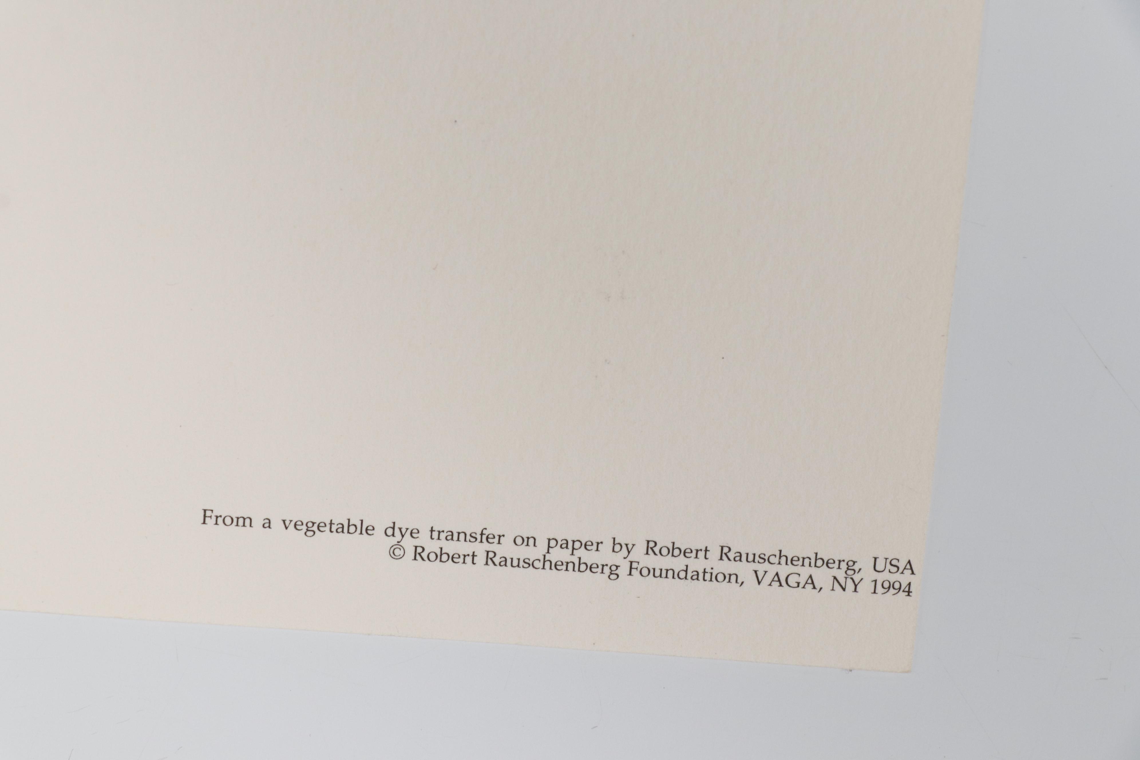 Robert Rauschenberg Offset Lithograph "International Conference on...", 1994