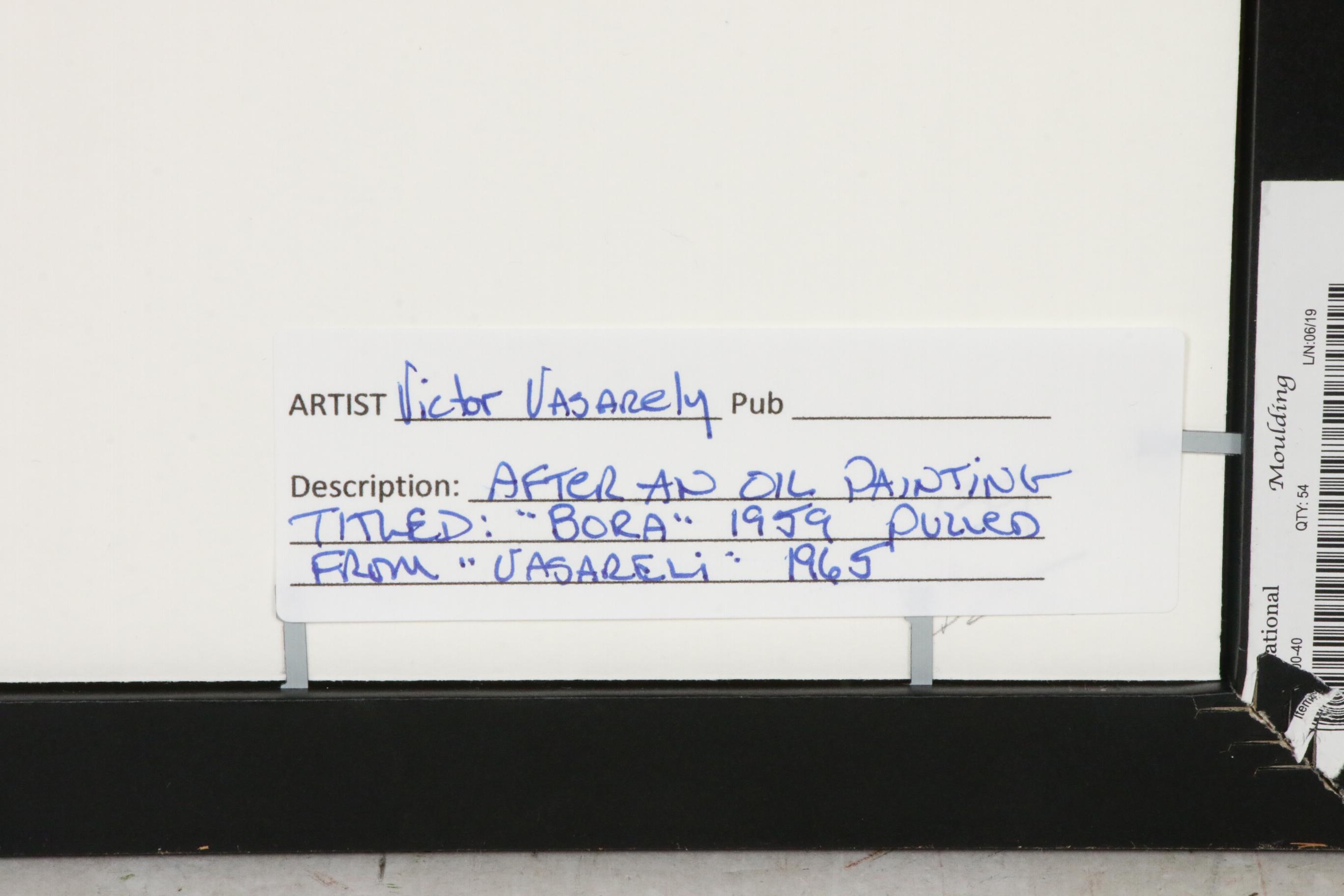 Op Art Serigraphs After Victor Vasarely "Altair" and "Bora," 1965