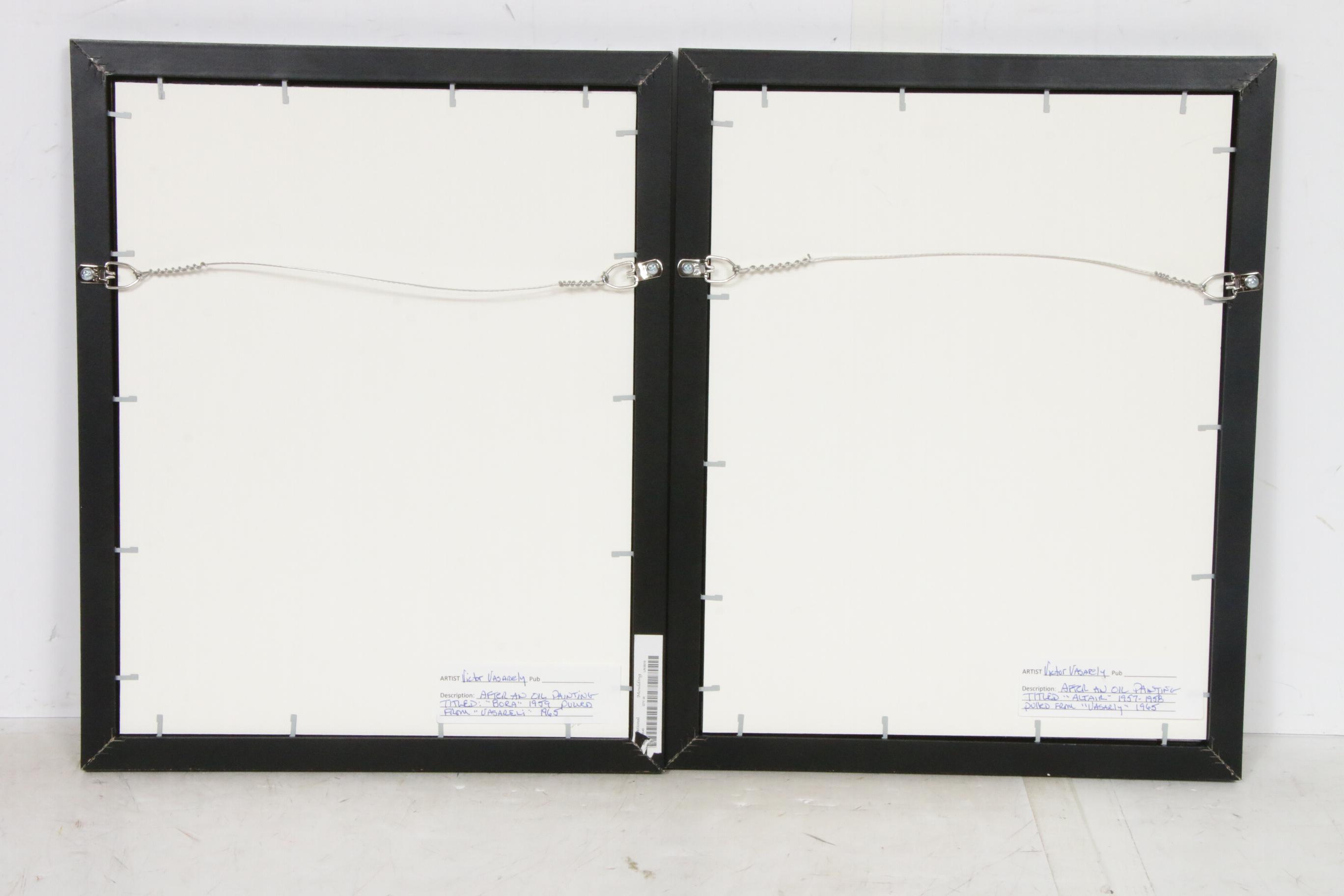 Op Art Serigraphs After Victor Vasarely "Altair" and "Bora," 1965