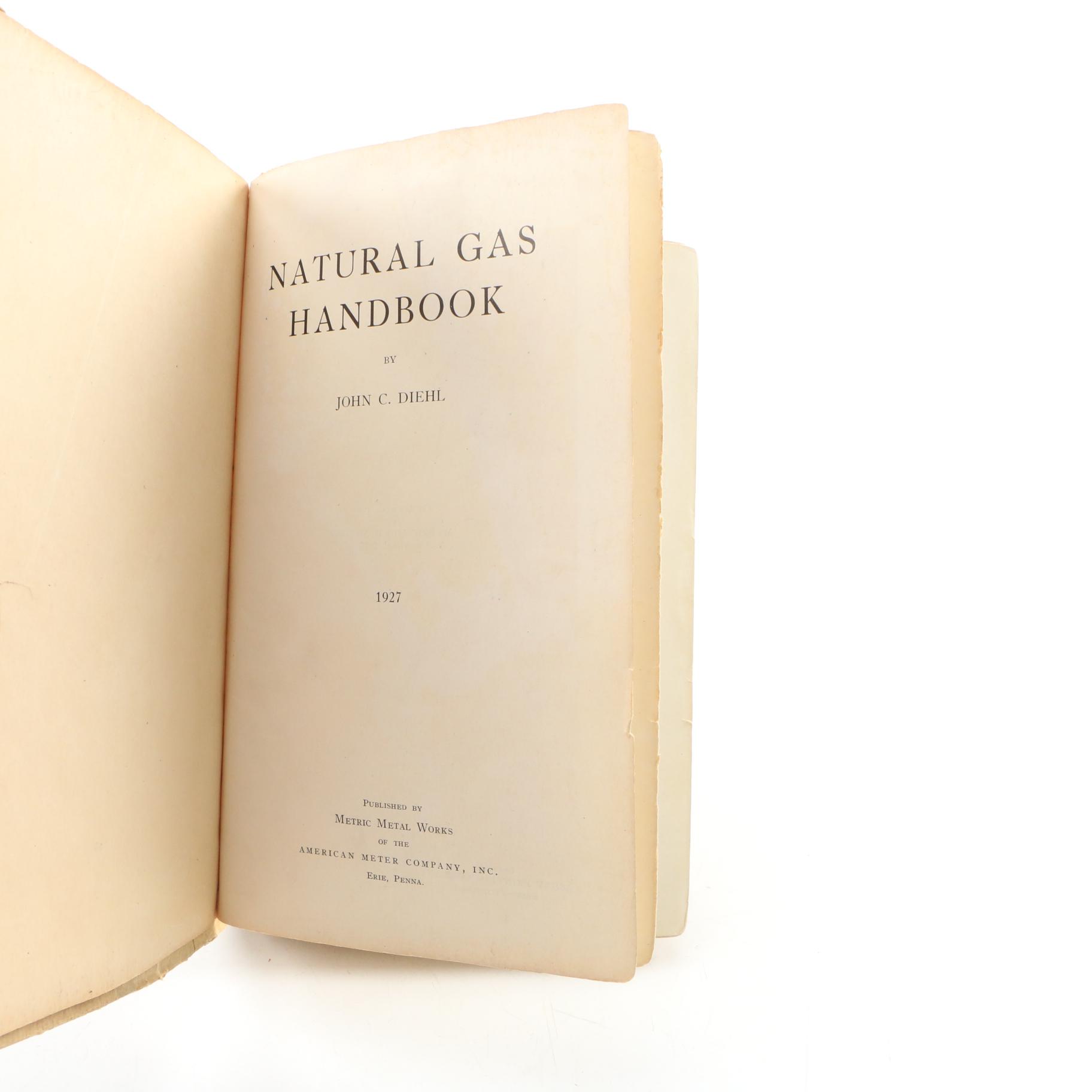 1929 "Natural Gas Handbook" with Additional Gas Handbooks, Catalogs and Manuals