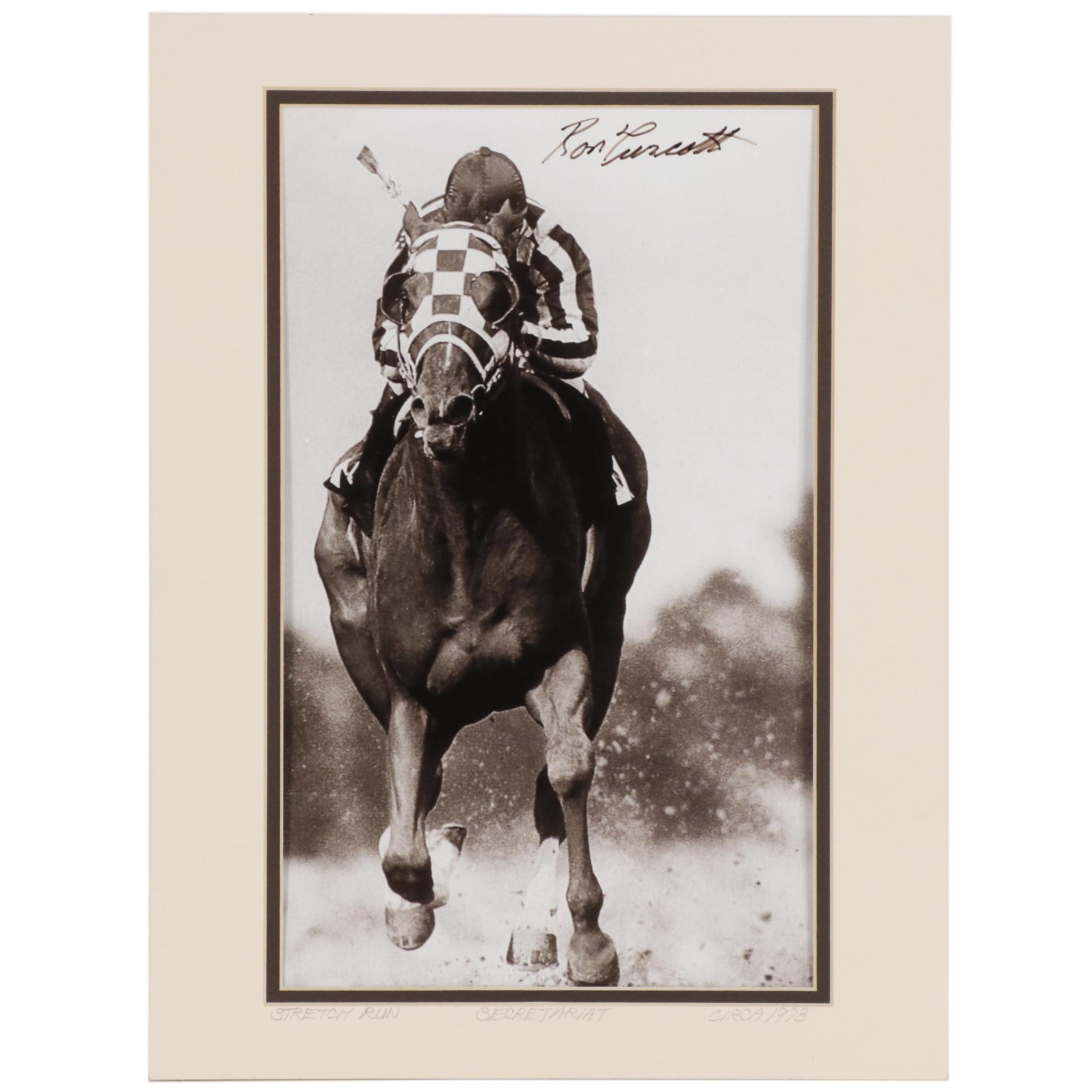 Ron Turcotte Signed Secretariat Photo Print