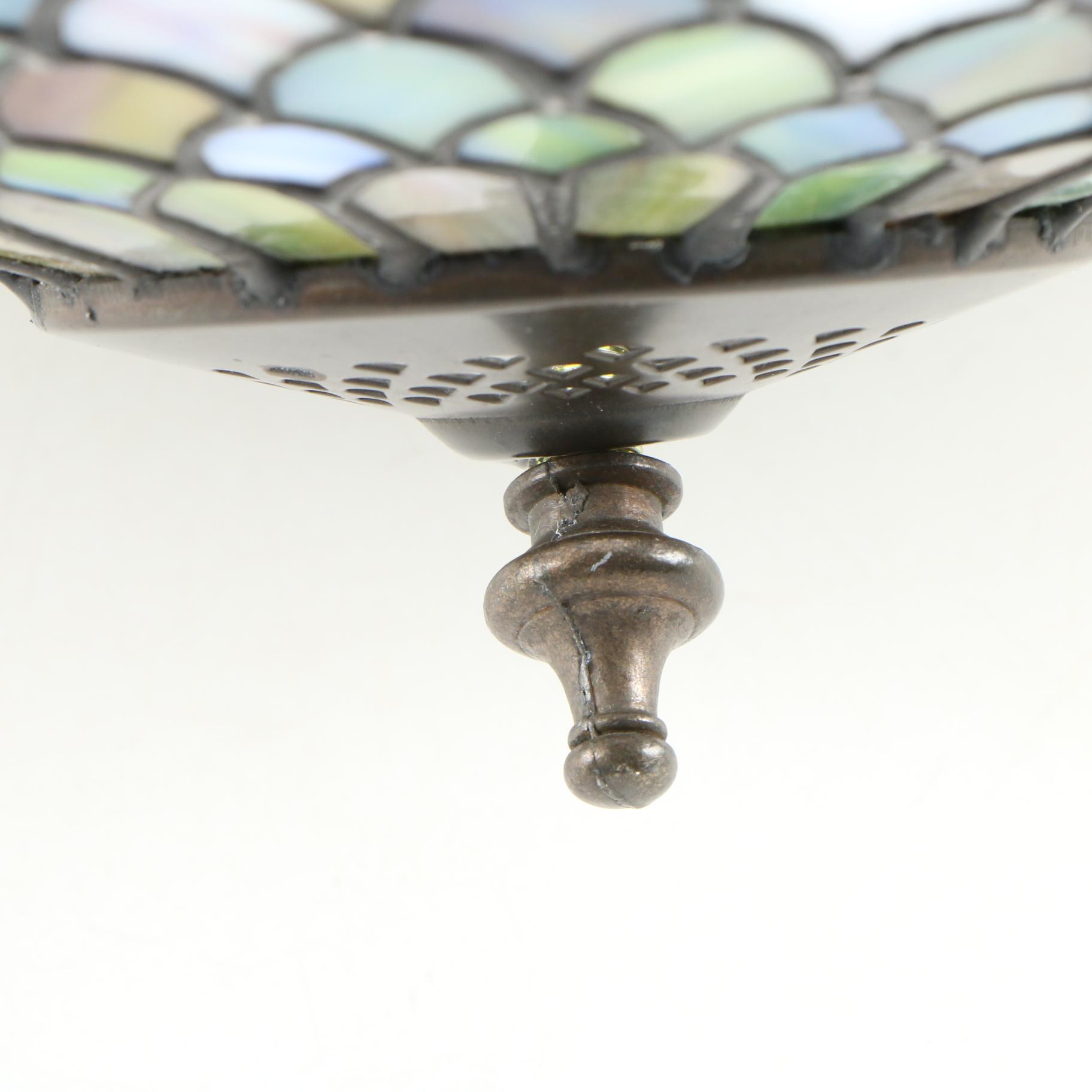 Quoizel Collectibles Tiffany Style Stained Glass Peacock Lampshade