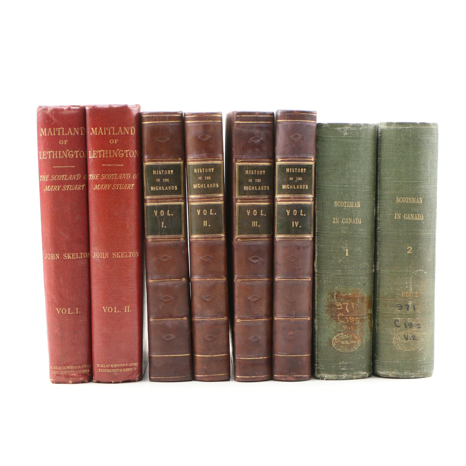 Scottish History Books Including "A History of the Highlands" by James Browne