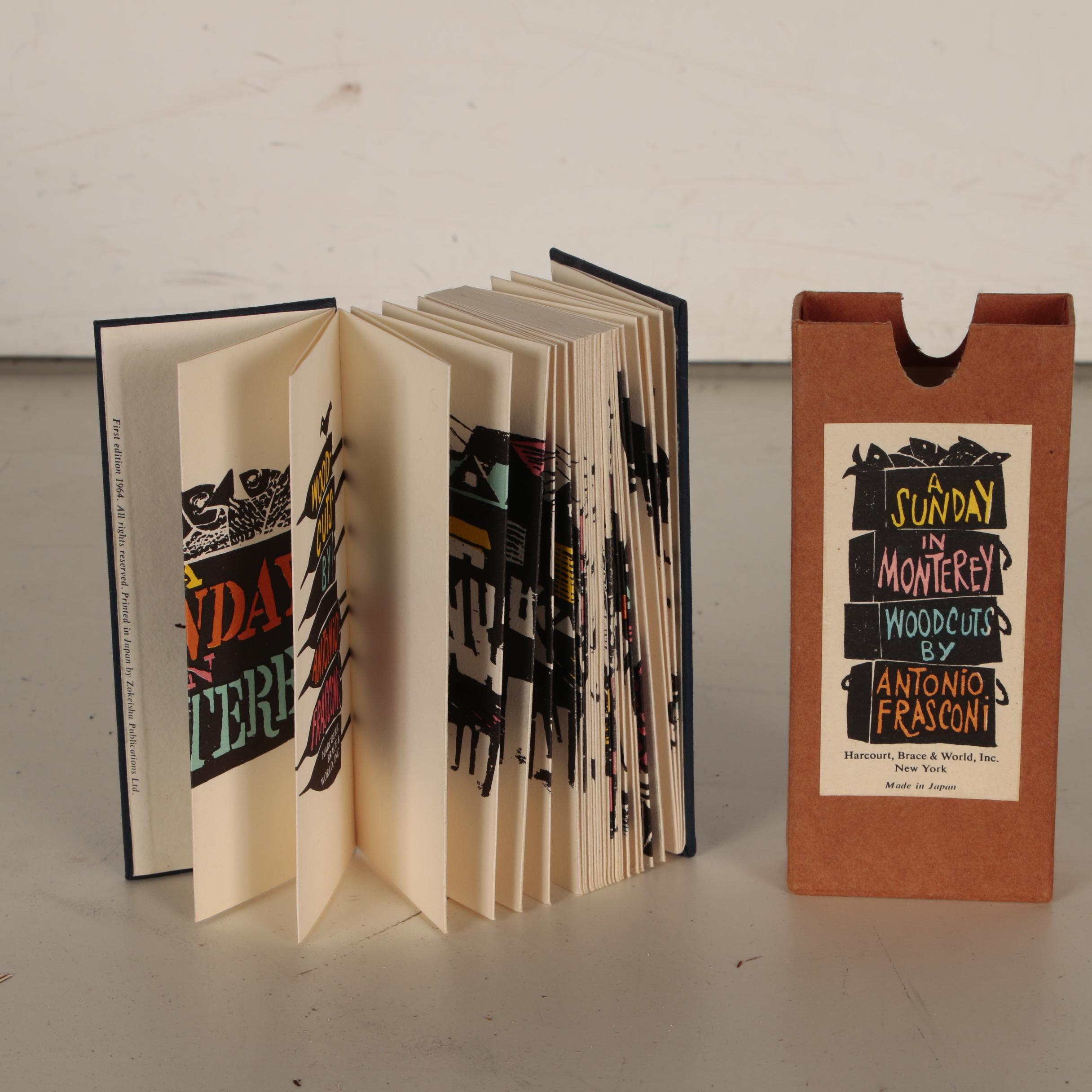 1964 First Edition "A Sunday in Monterey" by Antonio Frasconi