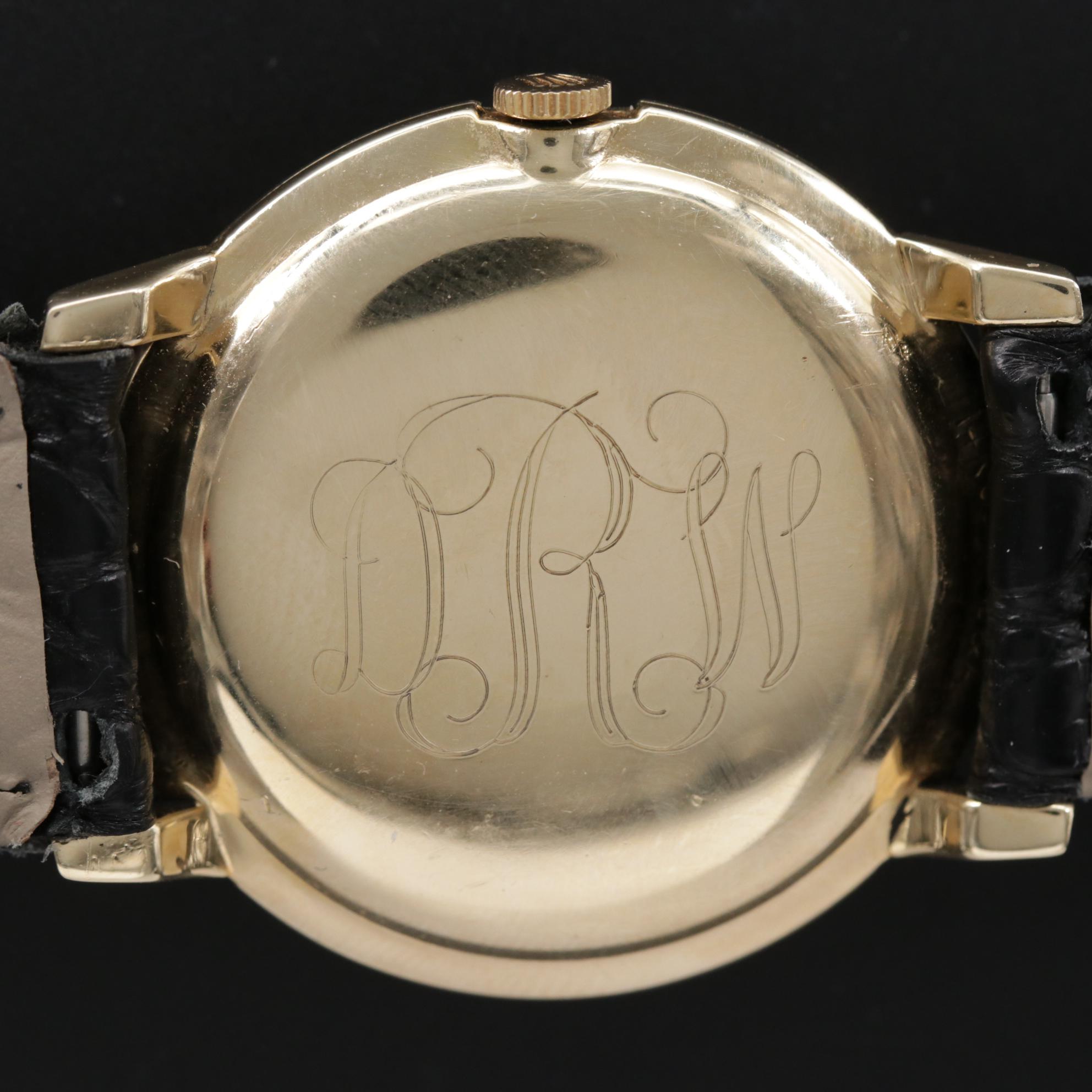 Vintage 14K Gold Rolex Stem Wind Watch, Circa 1960s