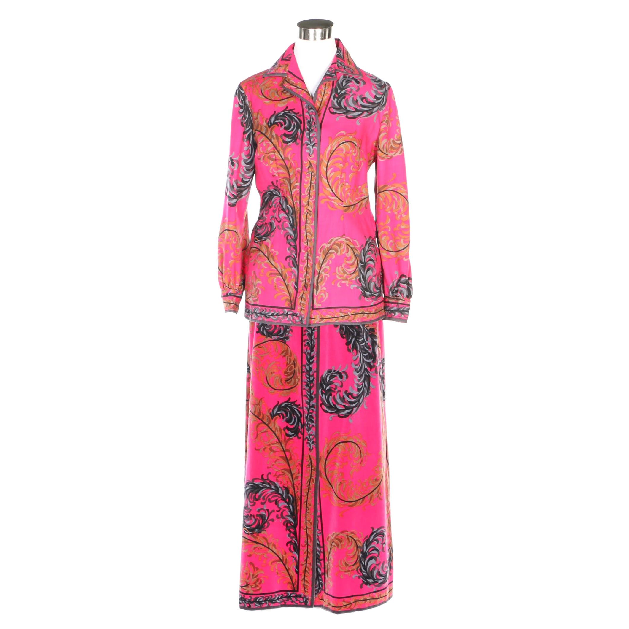 Emilio Pucci for Saks Fifth Avenue Wool and Velvet Separates, 1960s Vintage