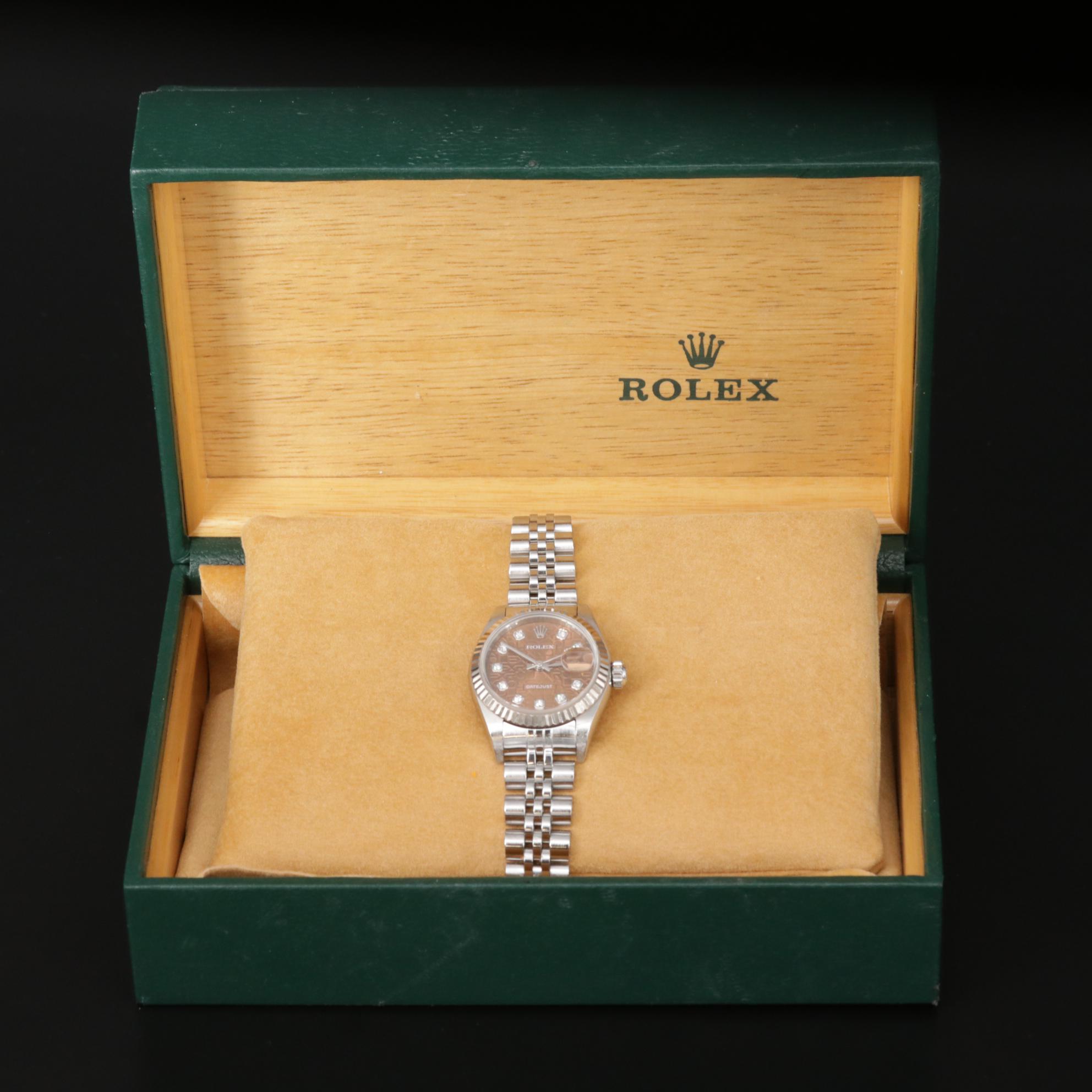 Rolex Datejust 18K Gold and Stainless Steel Watch with Jubilee Diamond Dial