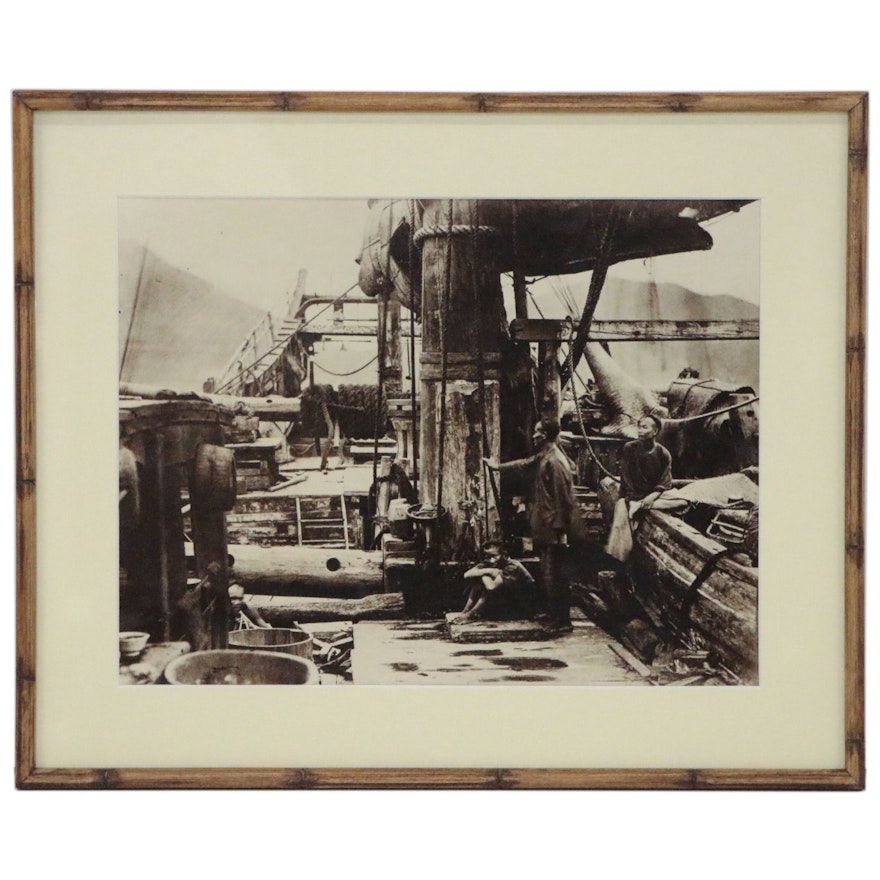Southeast Asian Shipping Vessel Silver Gelatin Photograph, 20th Century