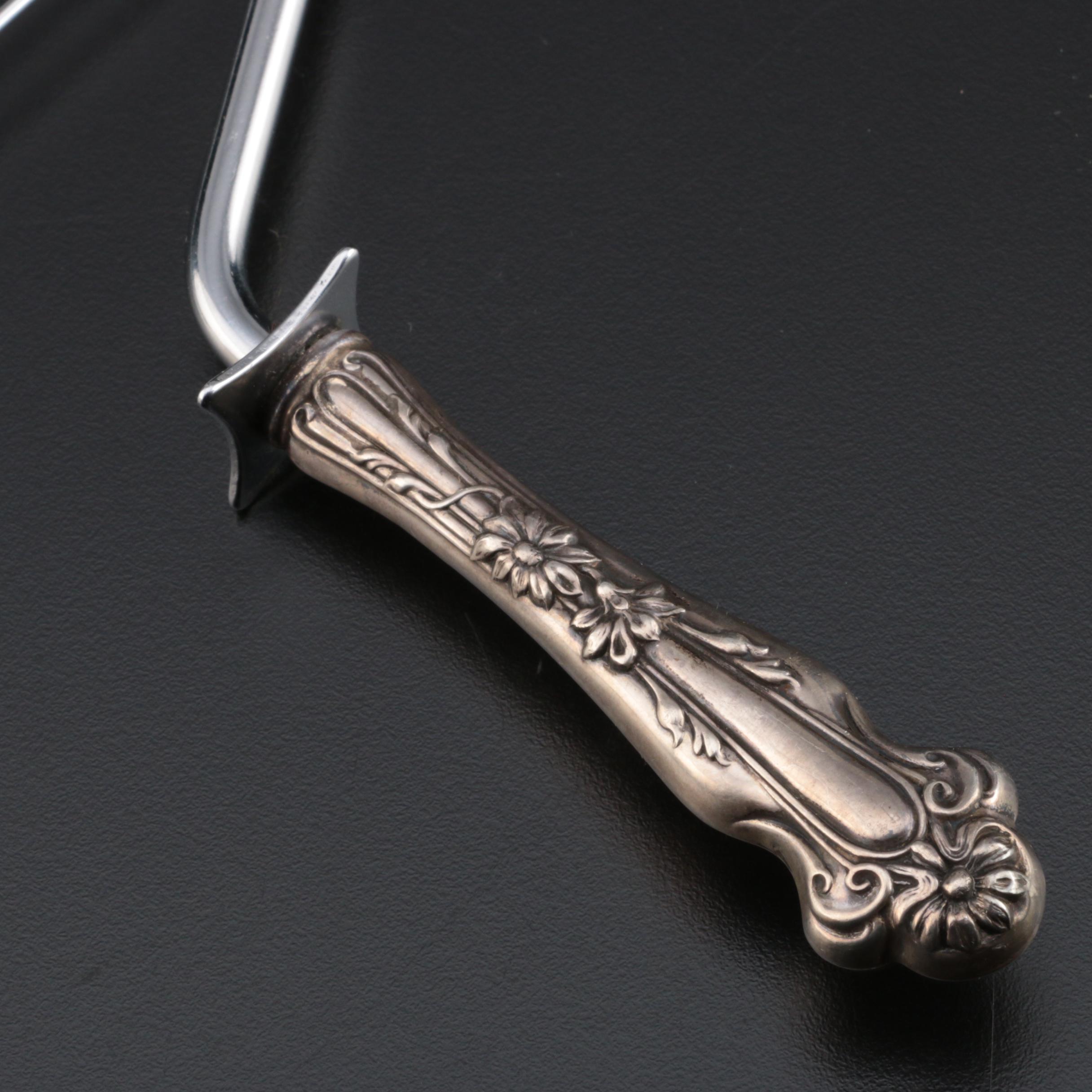 James Deakin & Sons Silver Plate Grape Scissors with Sterling Handled Utensils