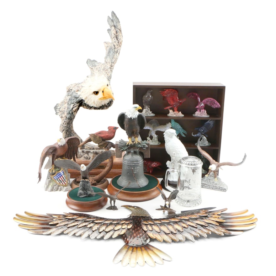 Stephen Herrero "Above the Storm" Resin Eagle Sculpture with Other Eagle Décor