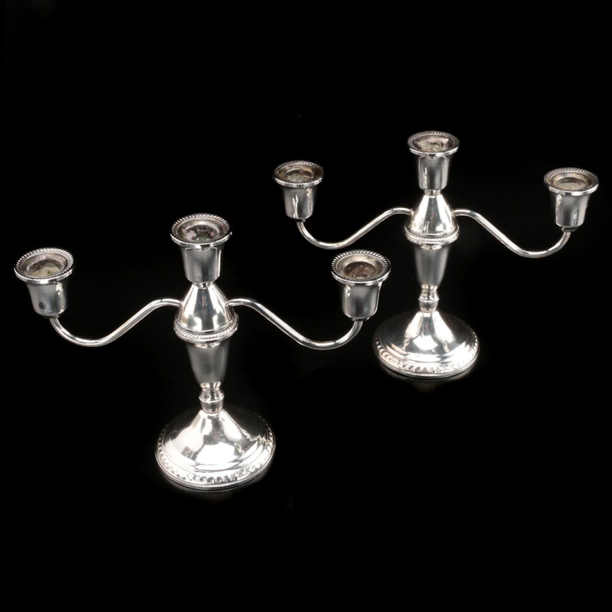 Duchin Creation Sterling Silver Convertible Candlesticks