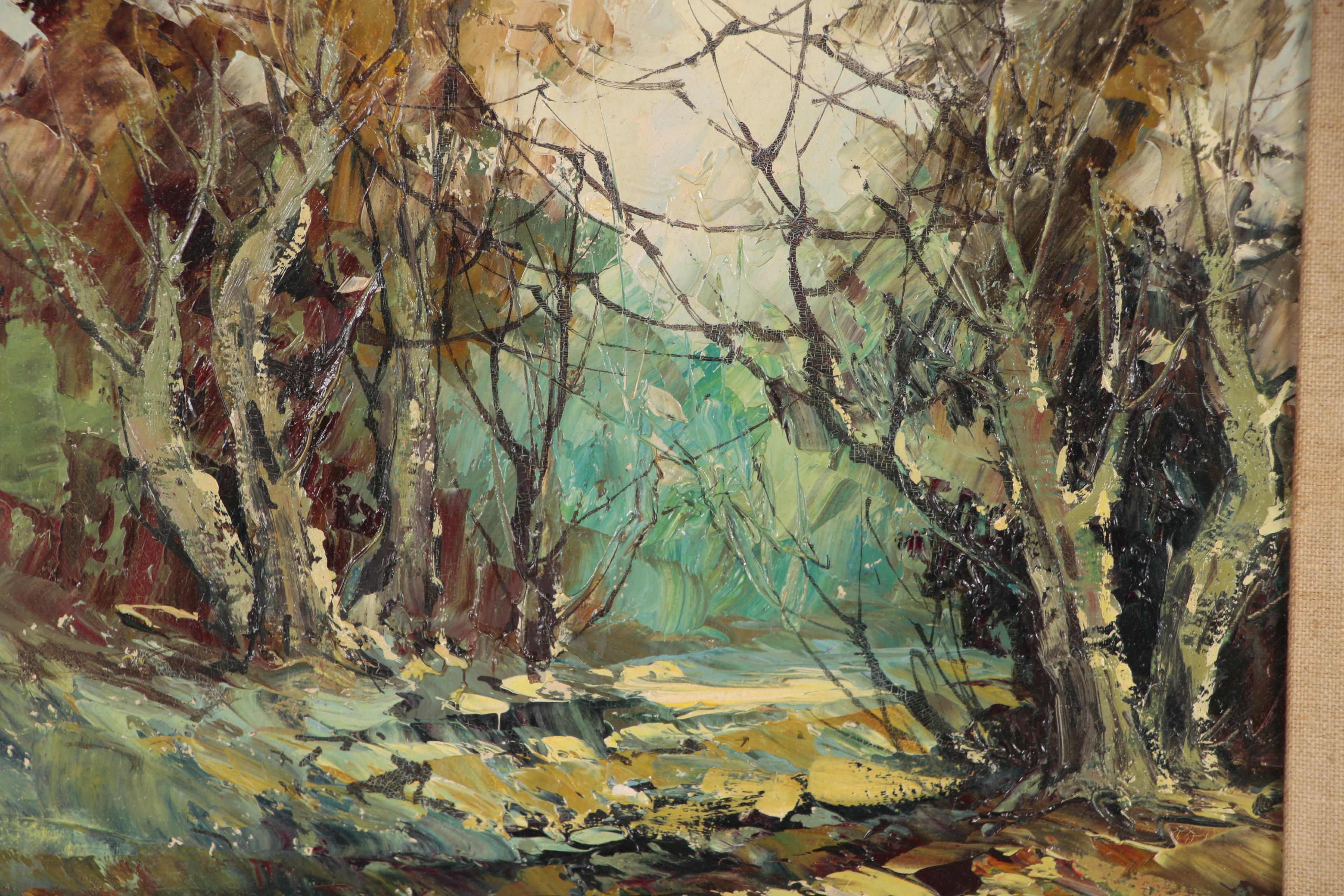 Bertini Abstract Landscape Oil Painting