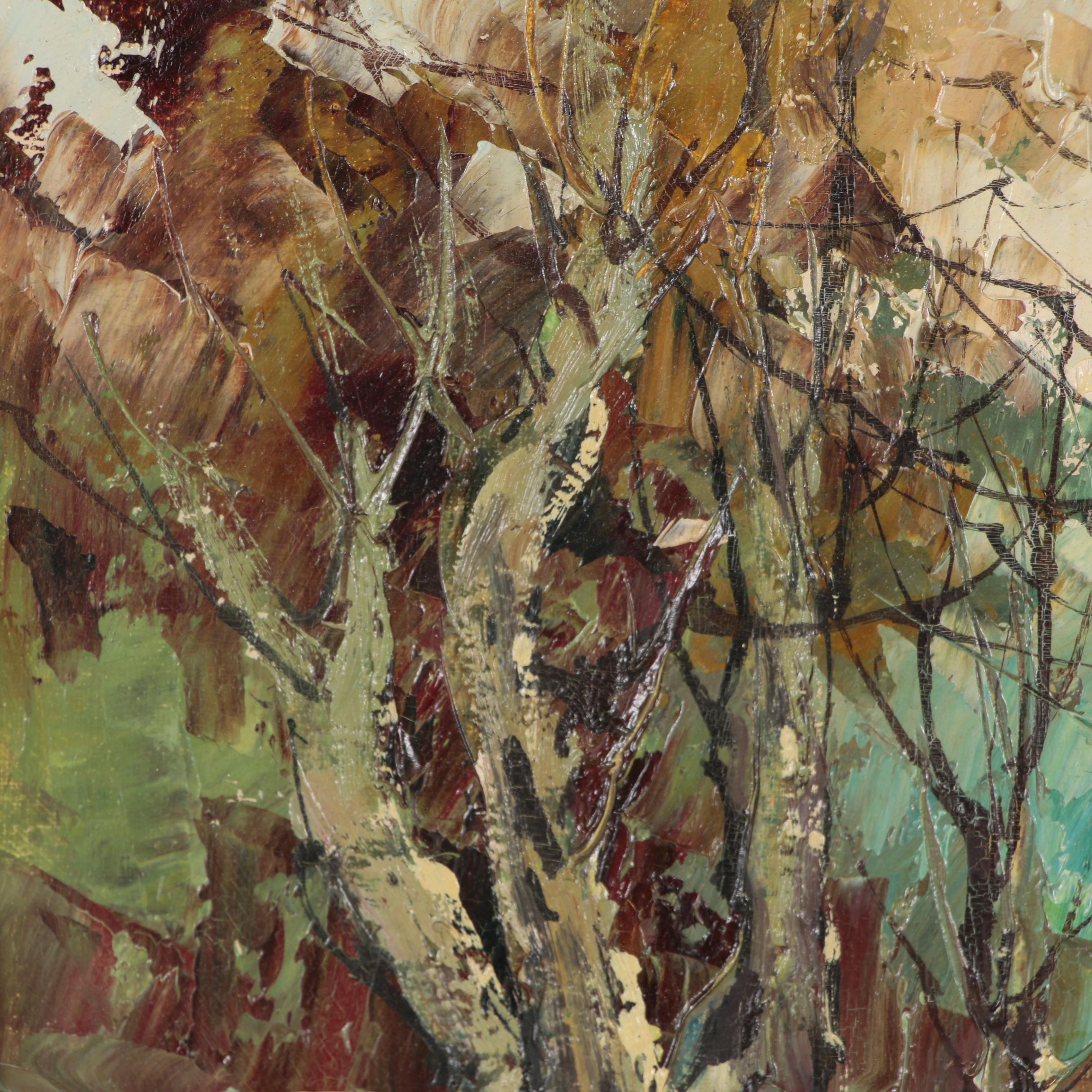 Bertini Abstract Landscape Oil Painting