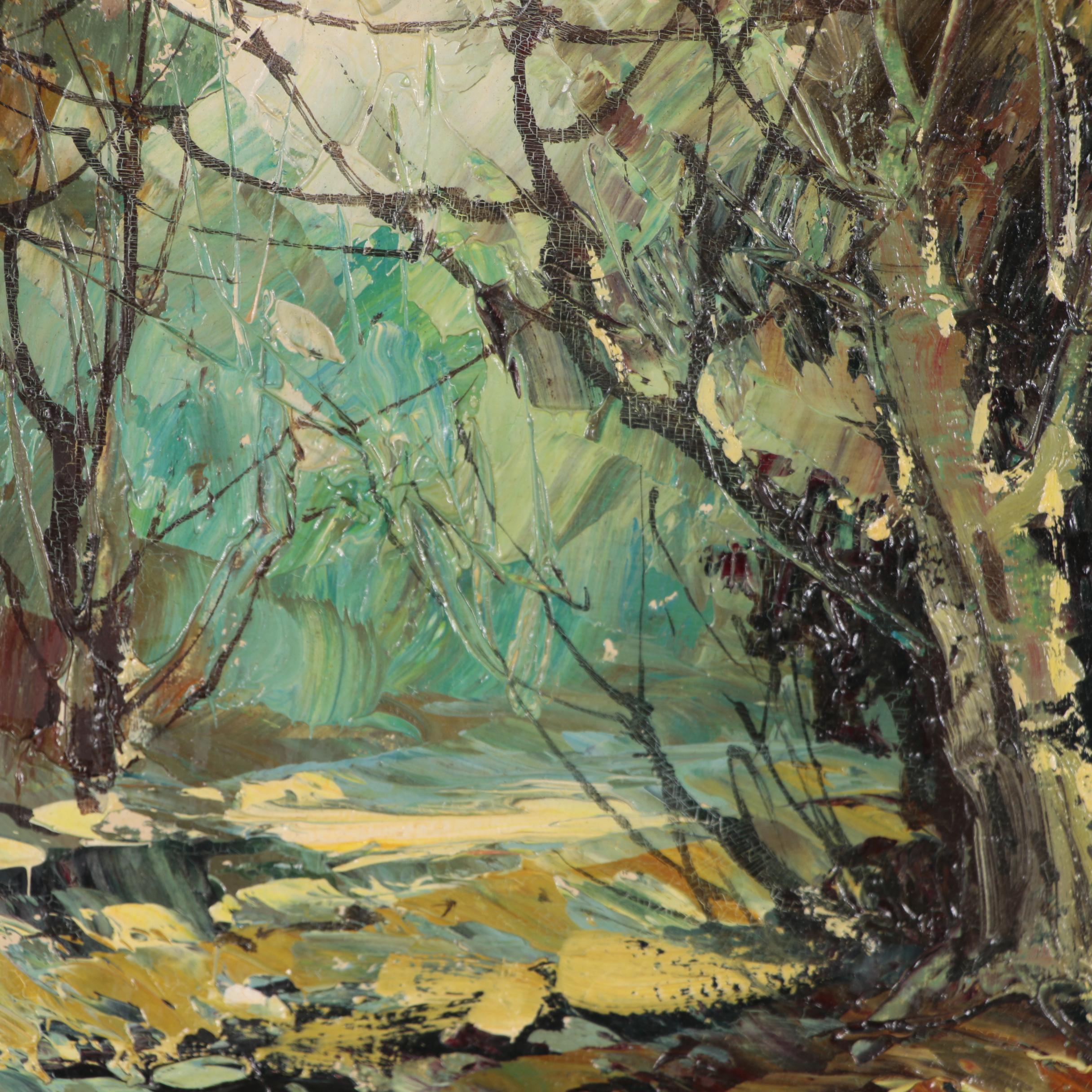 Bertini Abstract Landscape Oil Painting