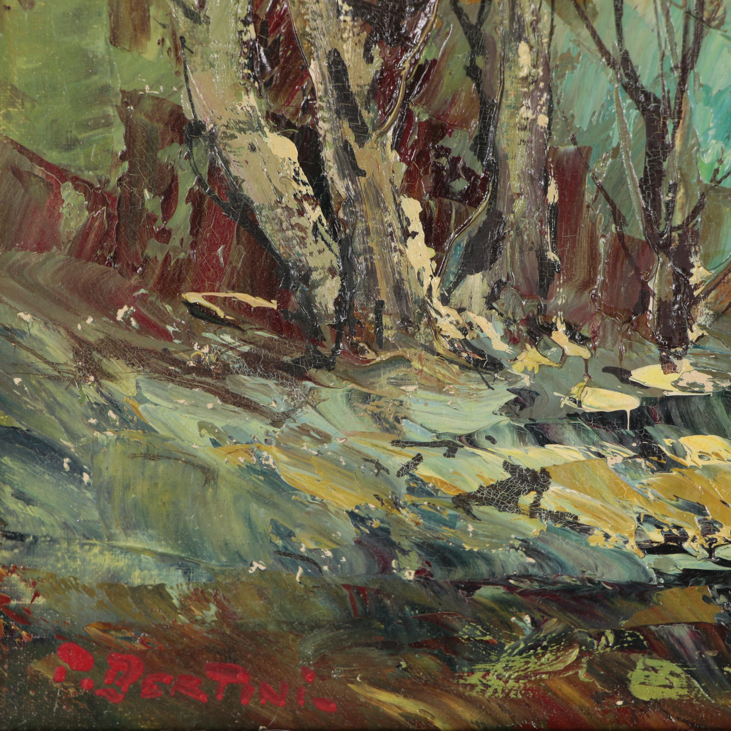 Bertini Abstract Landscape Oil Painting