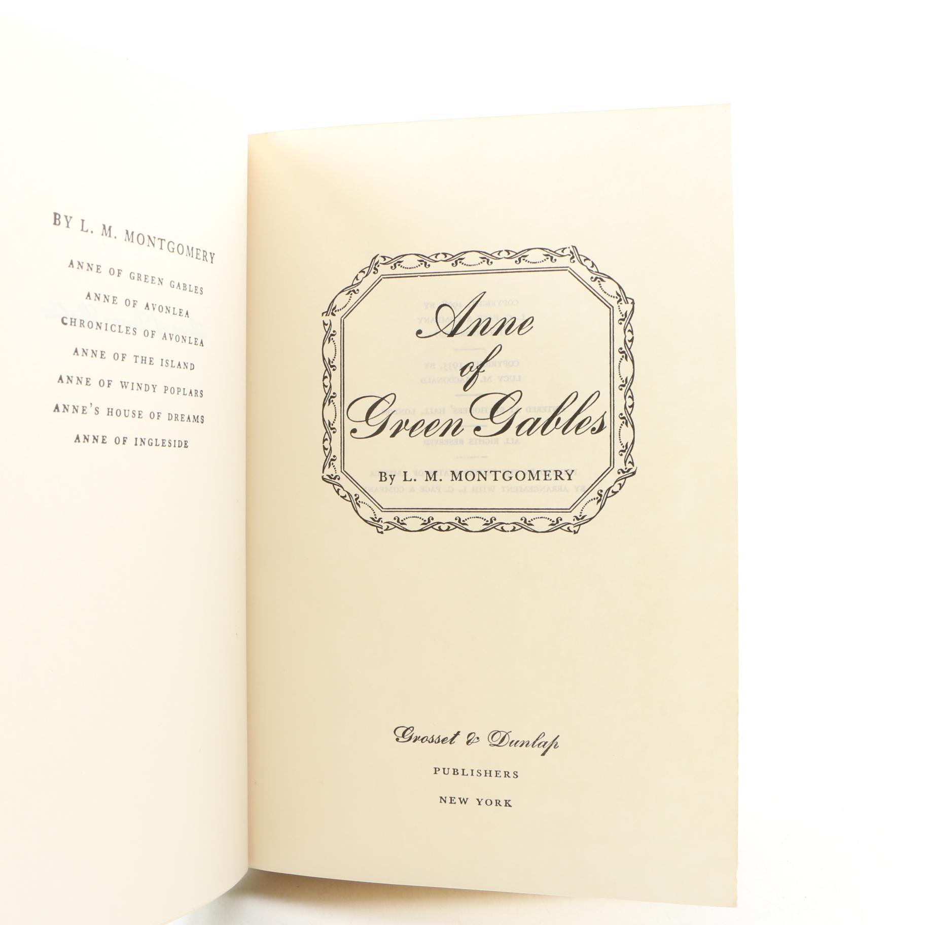 "Anne of Green Gables", "Anne of the Island" and "The Little Colonel" Novels