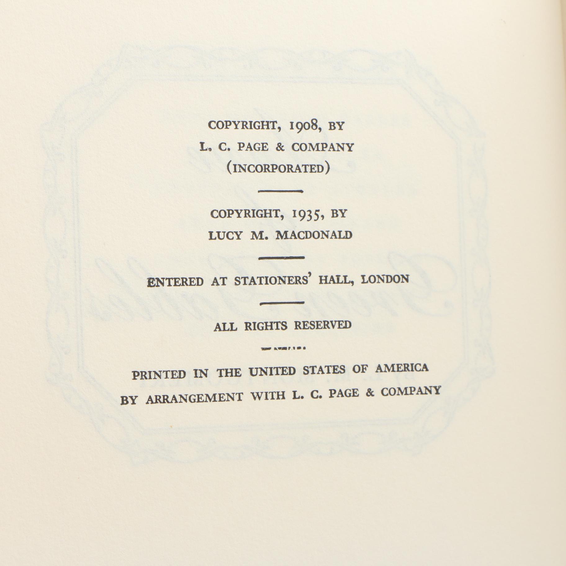 "Anne of Green Gables", "Anne of the Island" and "The Little Colonel" Novels