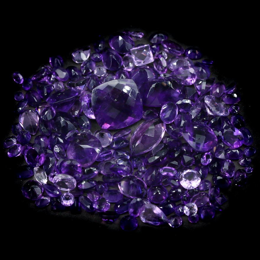 Loose 116.73 CTW Amethyst Gemstones