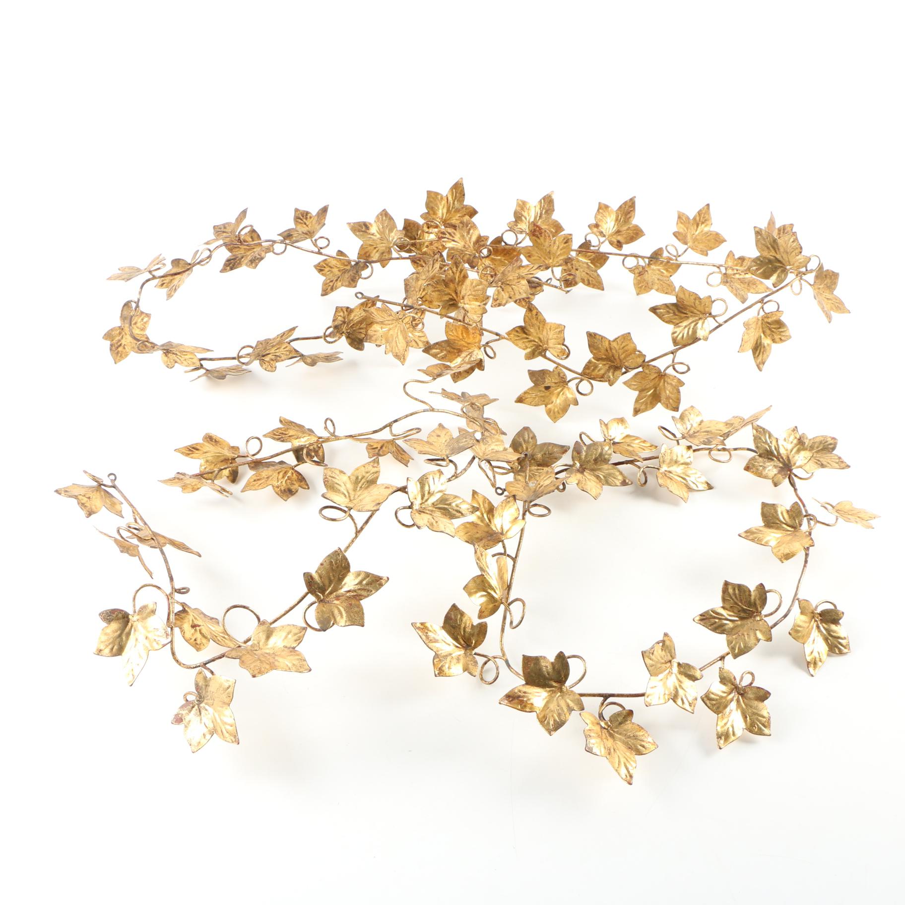 Gilt Metal Ivy Wall Décor