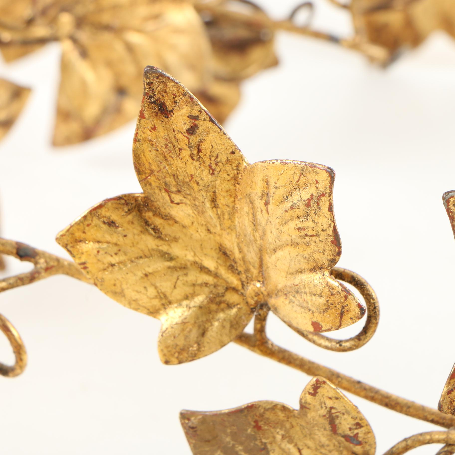 Gilt Metal Ivy Wall Décor