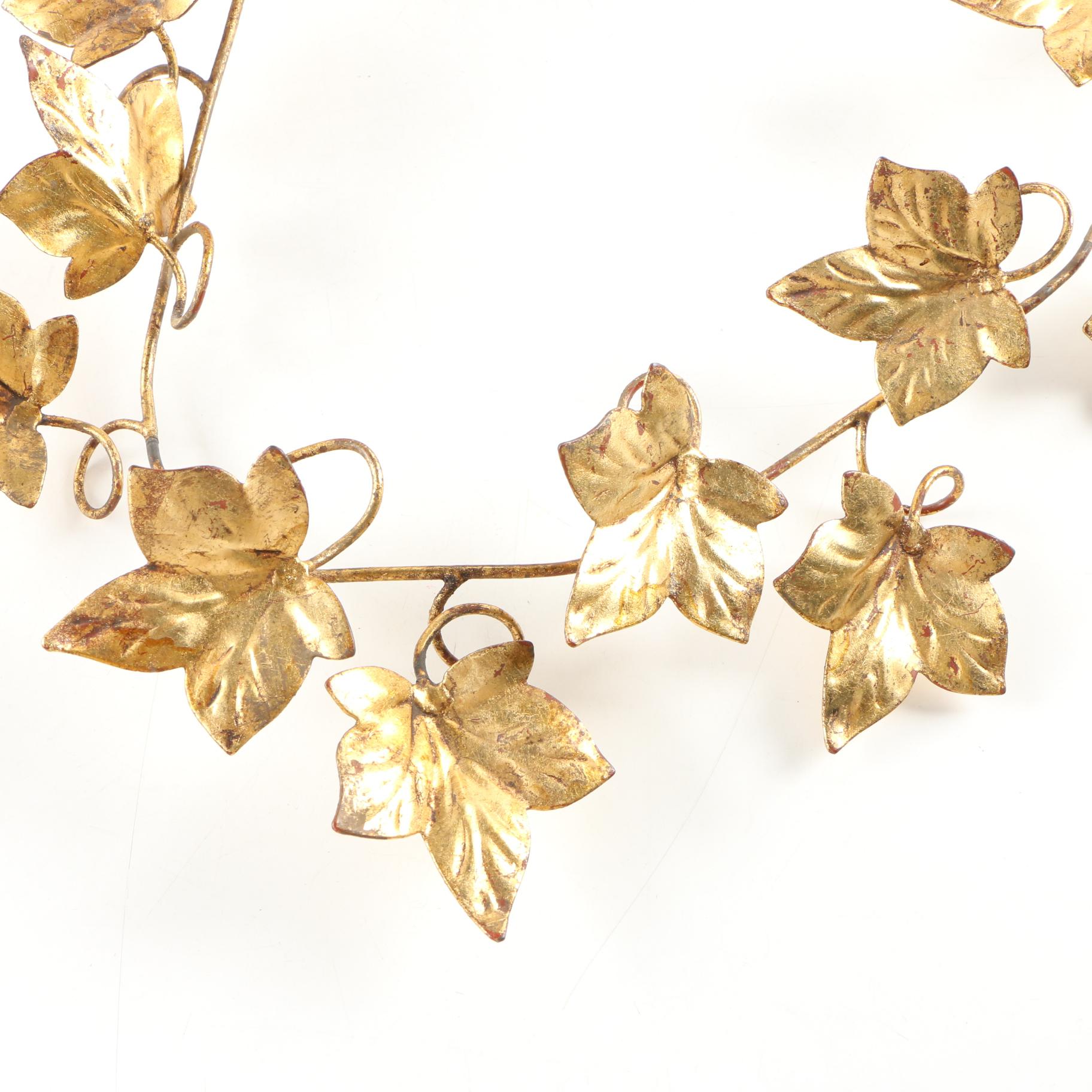 Gilt Metal Ivy Wall Décor