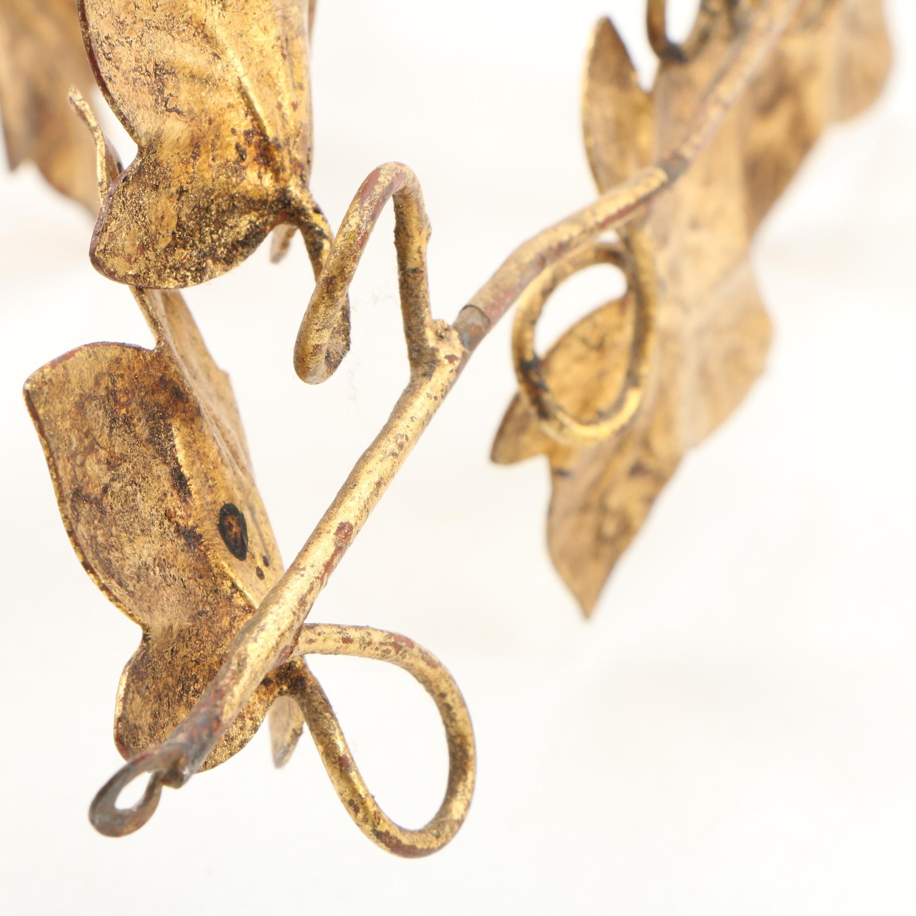 Gilt Metal Ivy Wall Décor