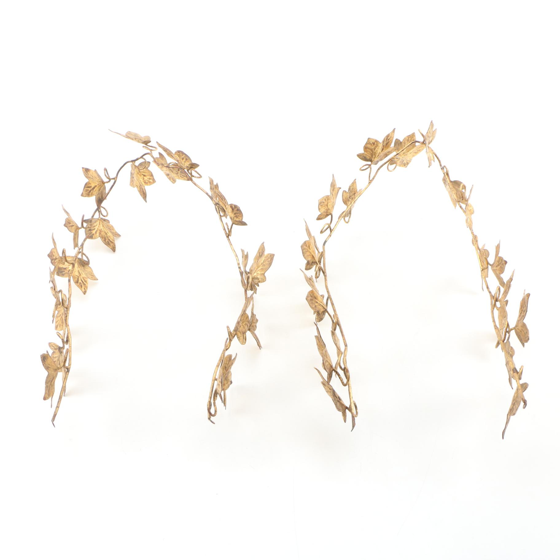 Gilt Metal Ivy Wall Décor