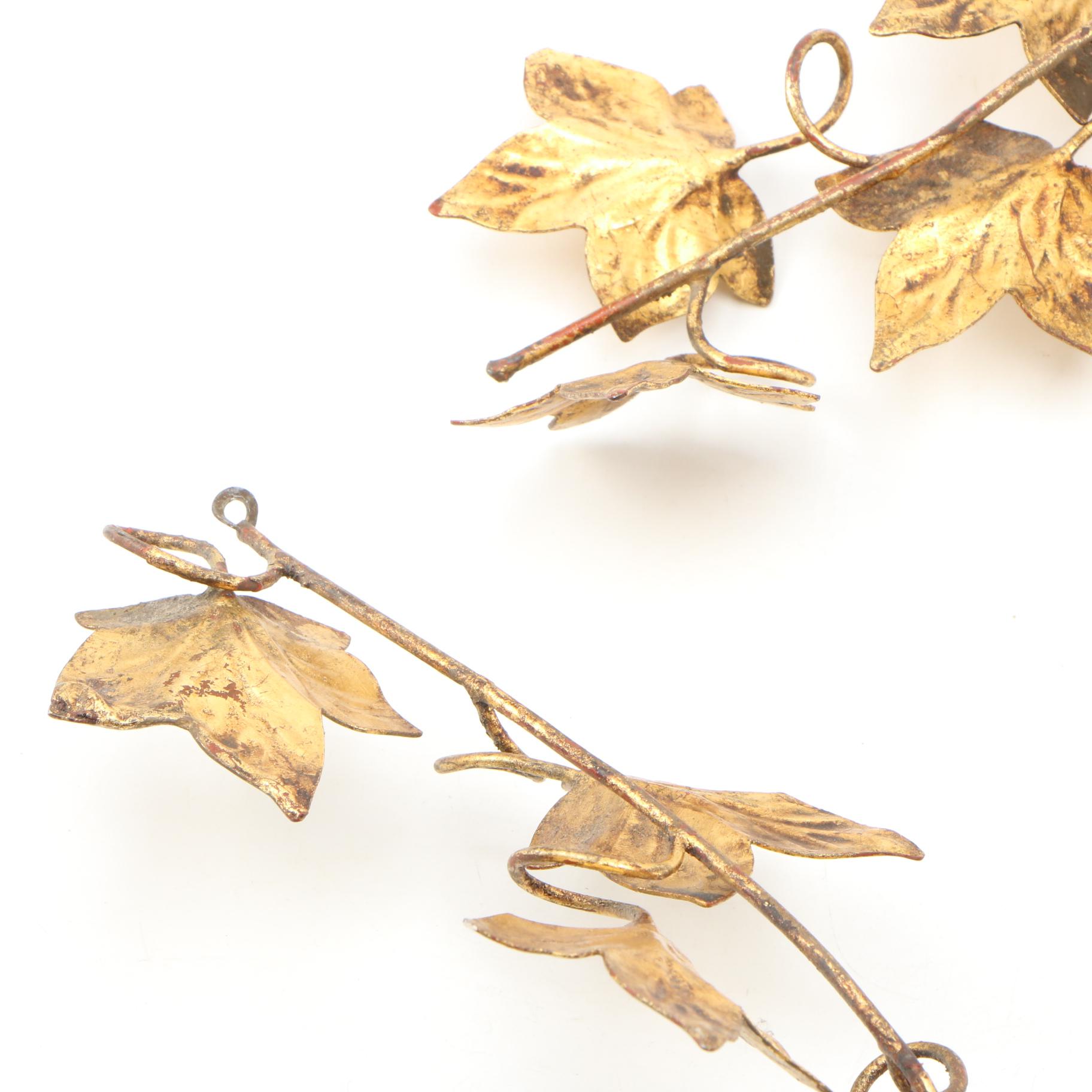 Gilt Metal Ivy Wall Décor