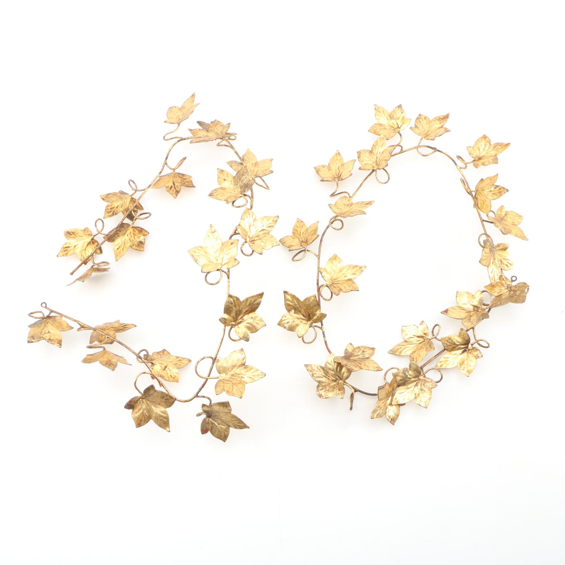 Gilt Metal Ivy Wall Décor