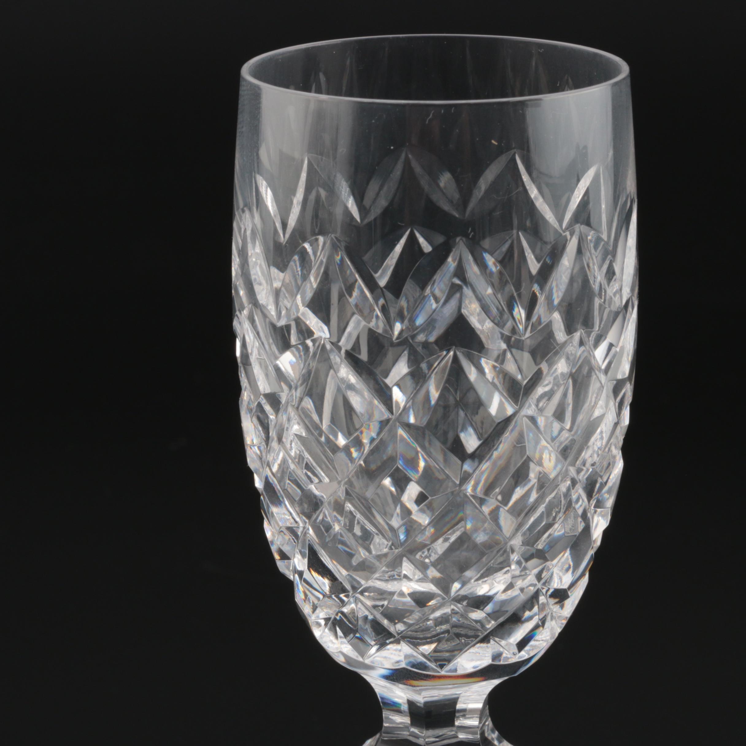 Waterford Crystal "Powerscourt" White Wine Glasses, Mid to Late 20th Century