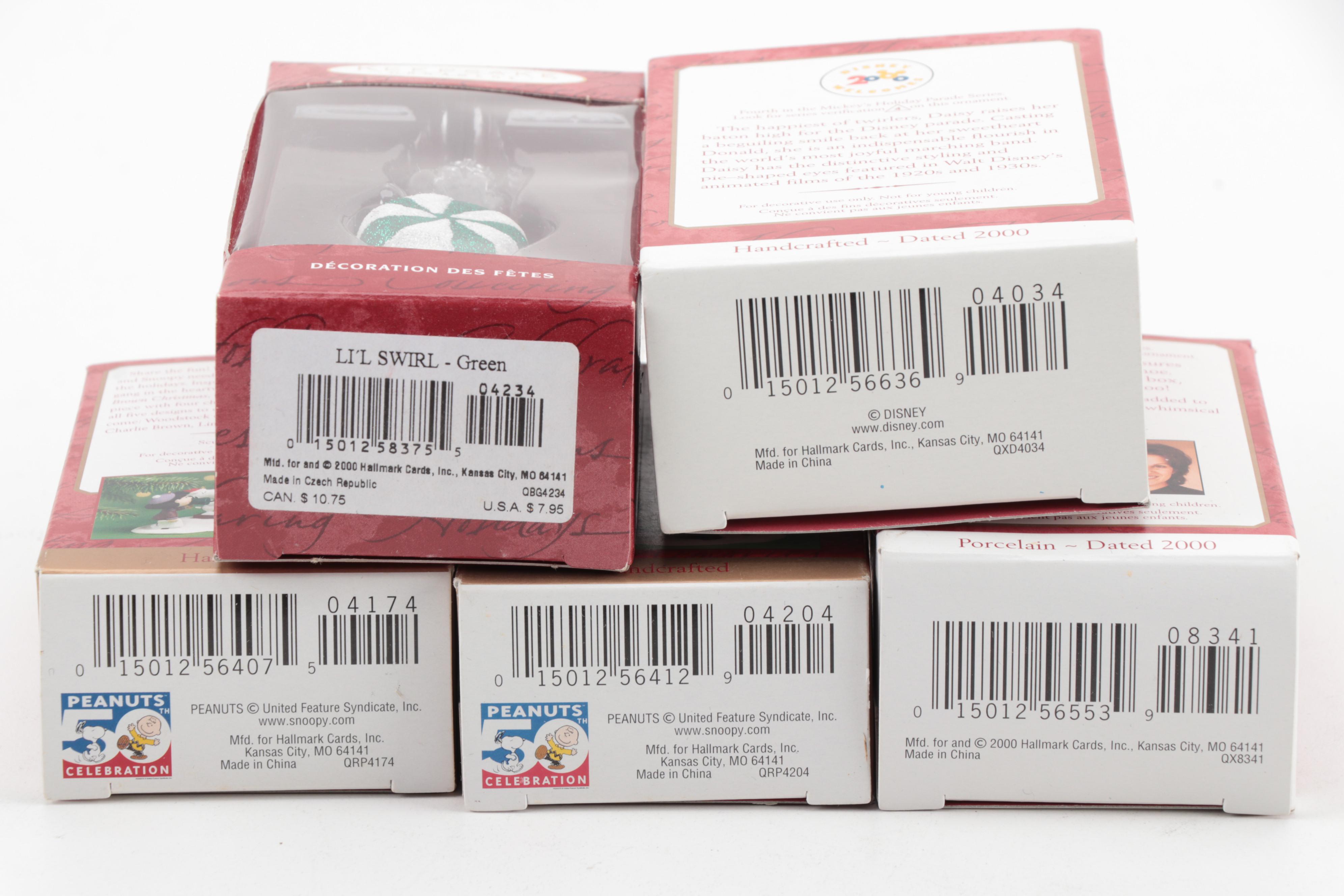 Hallmark "Keepsake" Holiday Ornaments in Original Packaging, 1990s-2000s