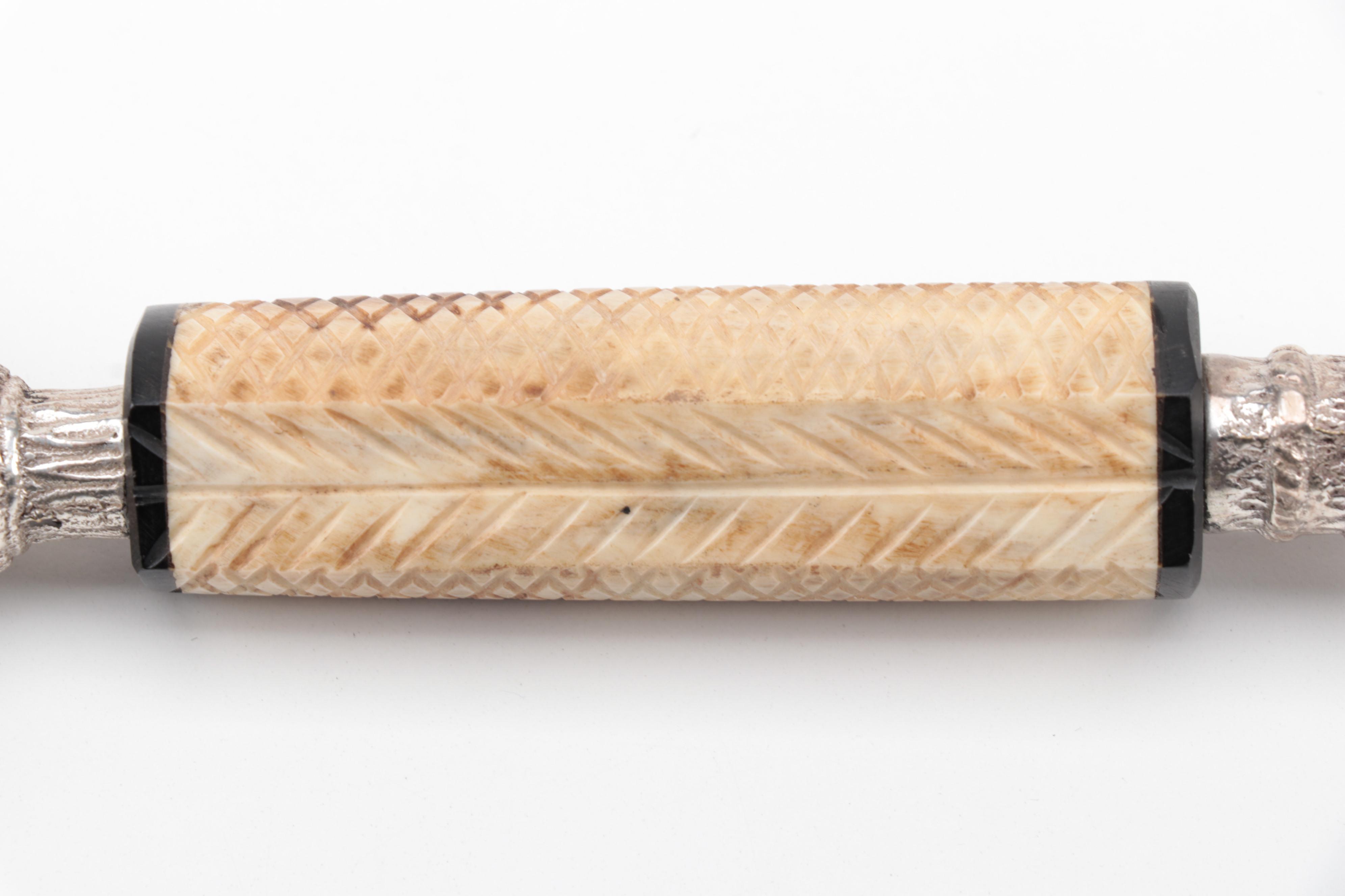 Bone Handled Magnifying Glass and Knife