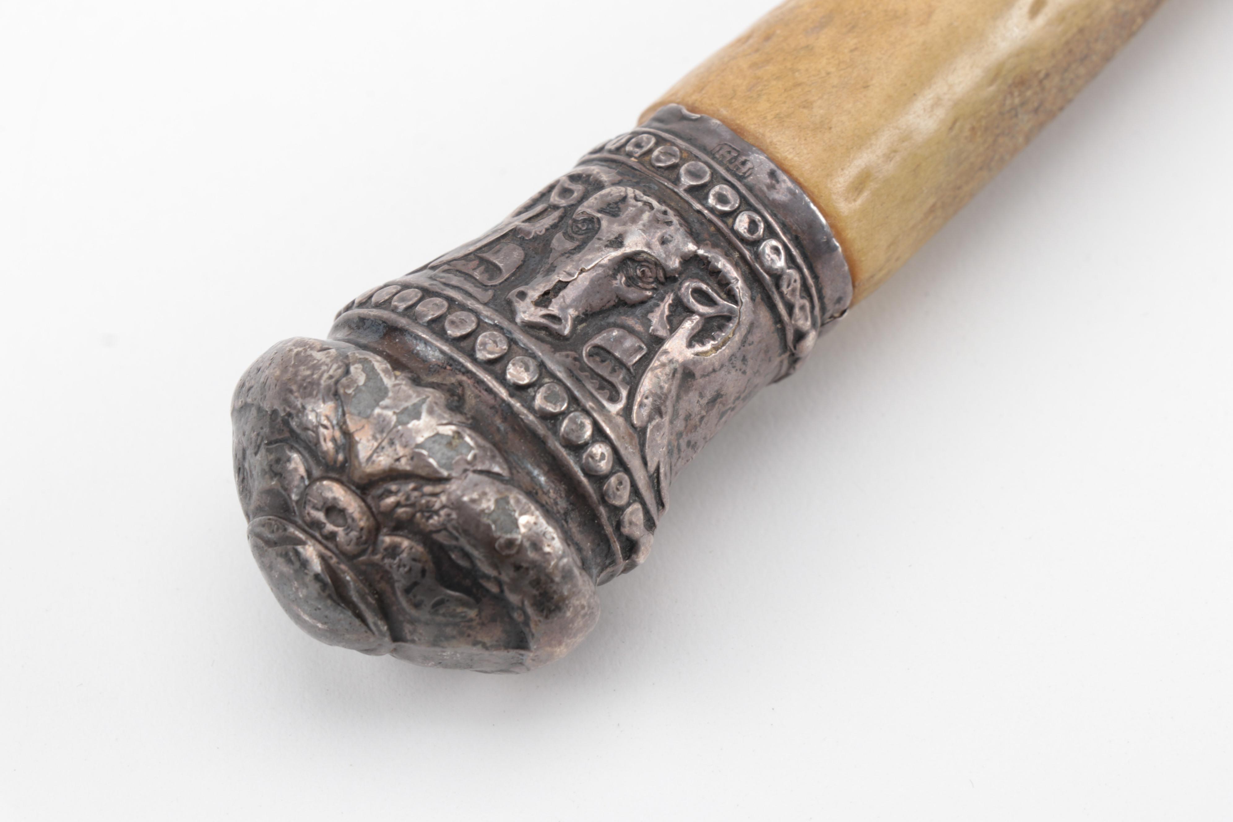 Bone Handled Magnifying Glass and Knife