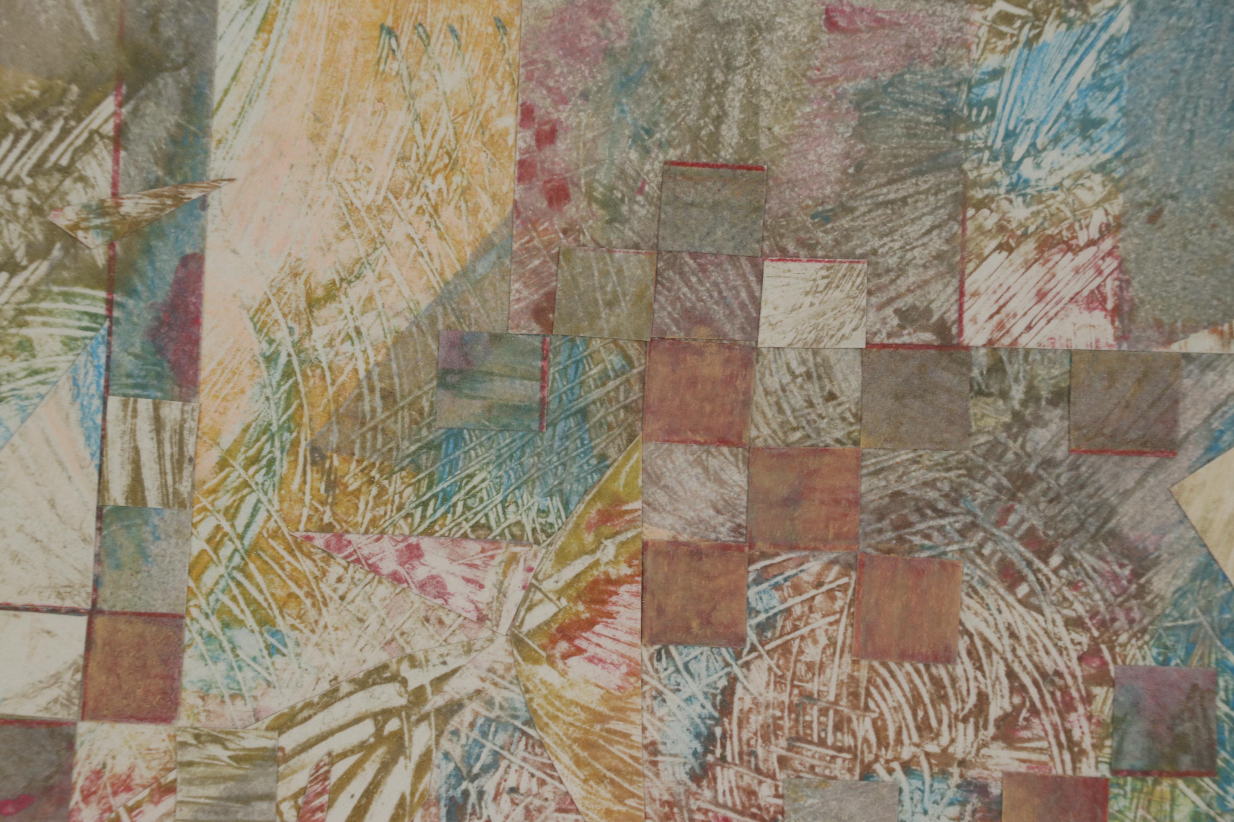 Carol Hammet Mixed Media Print "Blue Vase"