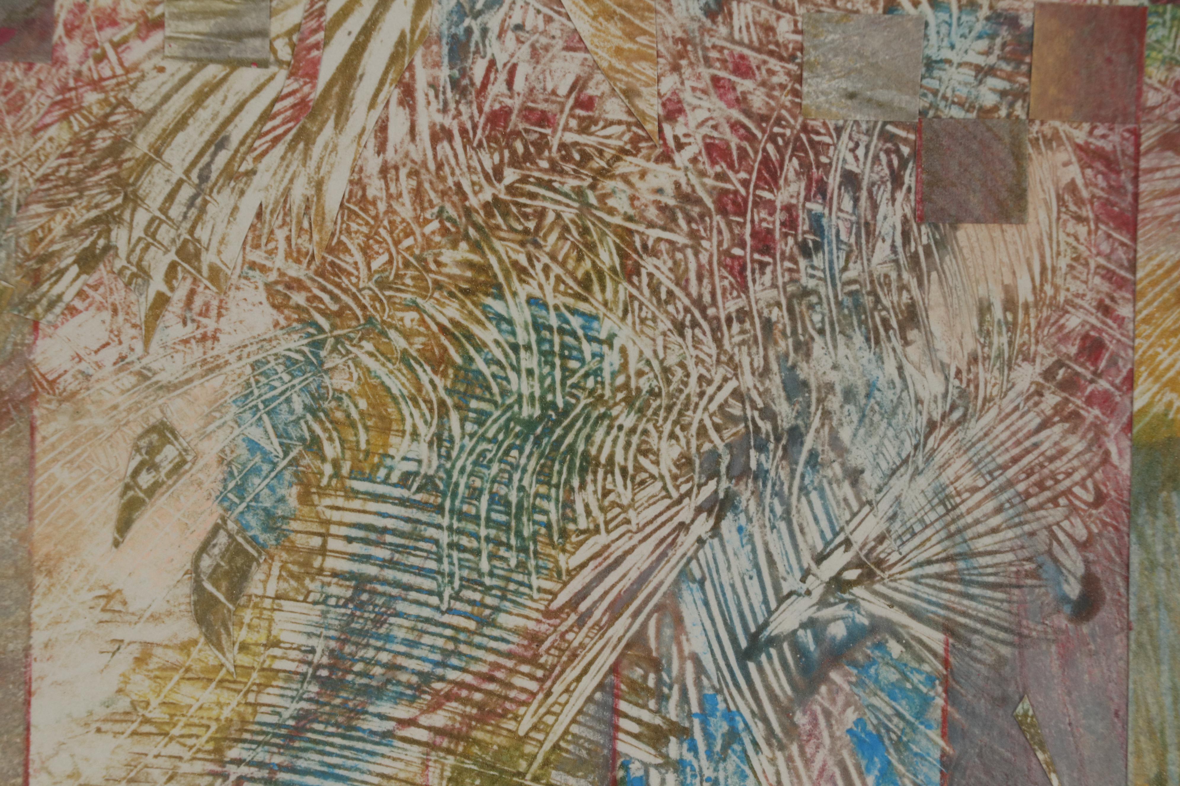 Carol Hammet Mixed Media Print "Blue Vase"